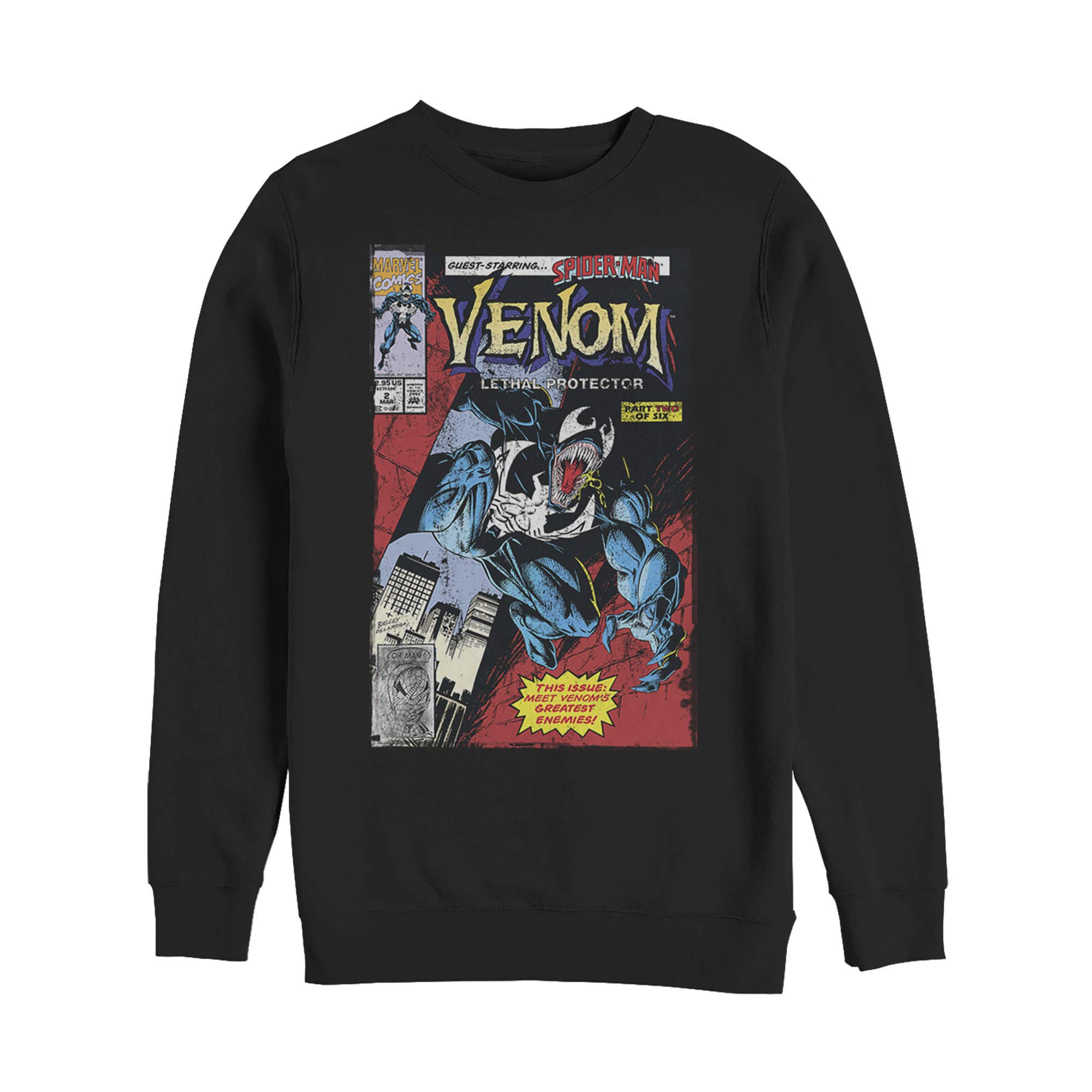 Marvel Men's Venom Lethal Protector Greatest Enemy Graphic Sweatshirt | Superhero Hoodie for Marvel Fans | Perfect for Cosplay, Comic Con & Casual Wear