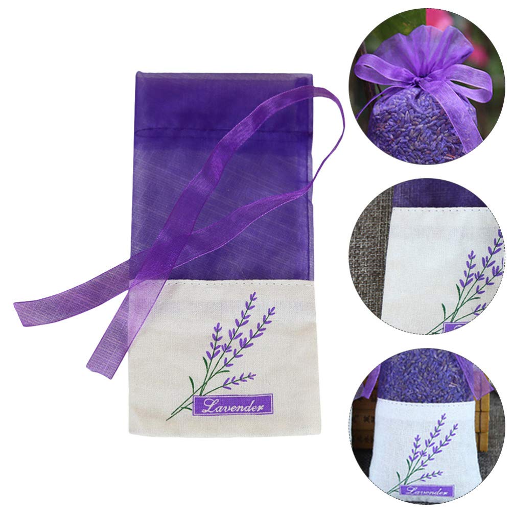 15pcs Empty Lavender Sachet Bags - Purple Mesh Fragrance Pouch for Jewelry, Drawer & Closet Freshener | Hemoton Dried Herb Sachets for Aromatherapy & Home Decor