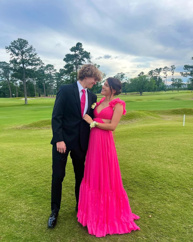 Elegant A-Line Pink Long Prom Dress - Chiffon Wedding Guest Dress J5395 for Formal Events & Special Occasions