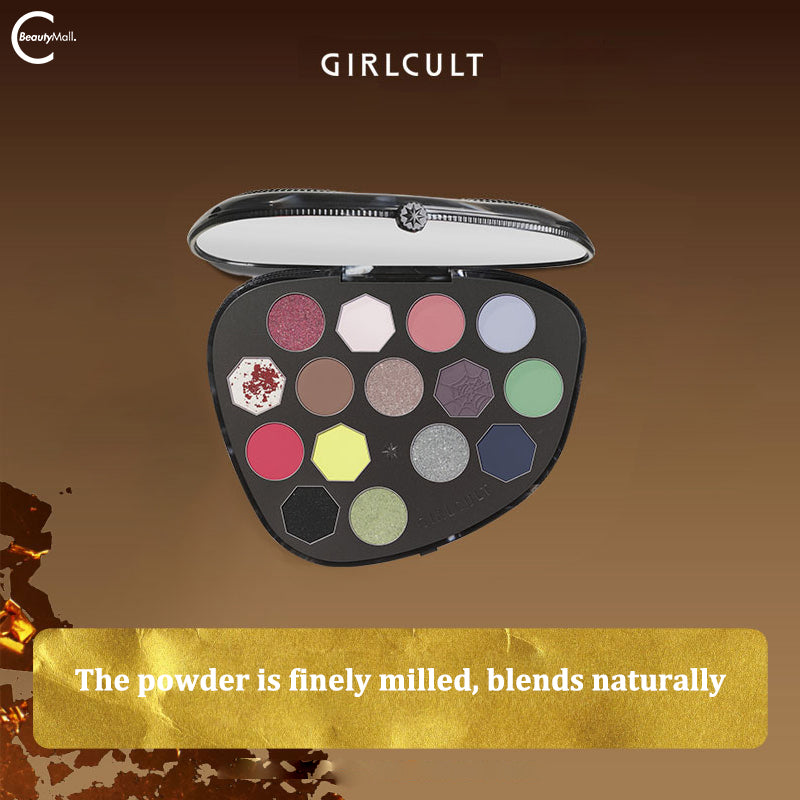 Girlcult 15 Color Eyeshadow Palette - Highly Pigmented Makeup Palette for Women, Long Lasting & Blendable Eyeshadow Set - Perfect for Party, Date Night & Everyday Makeup Looks