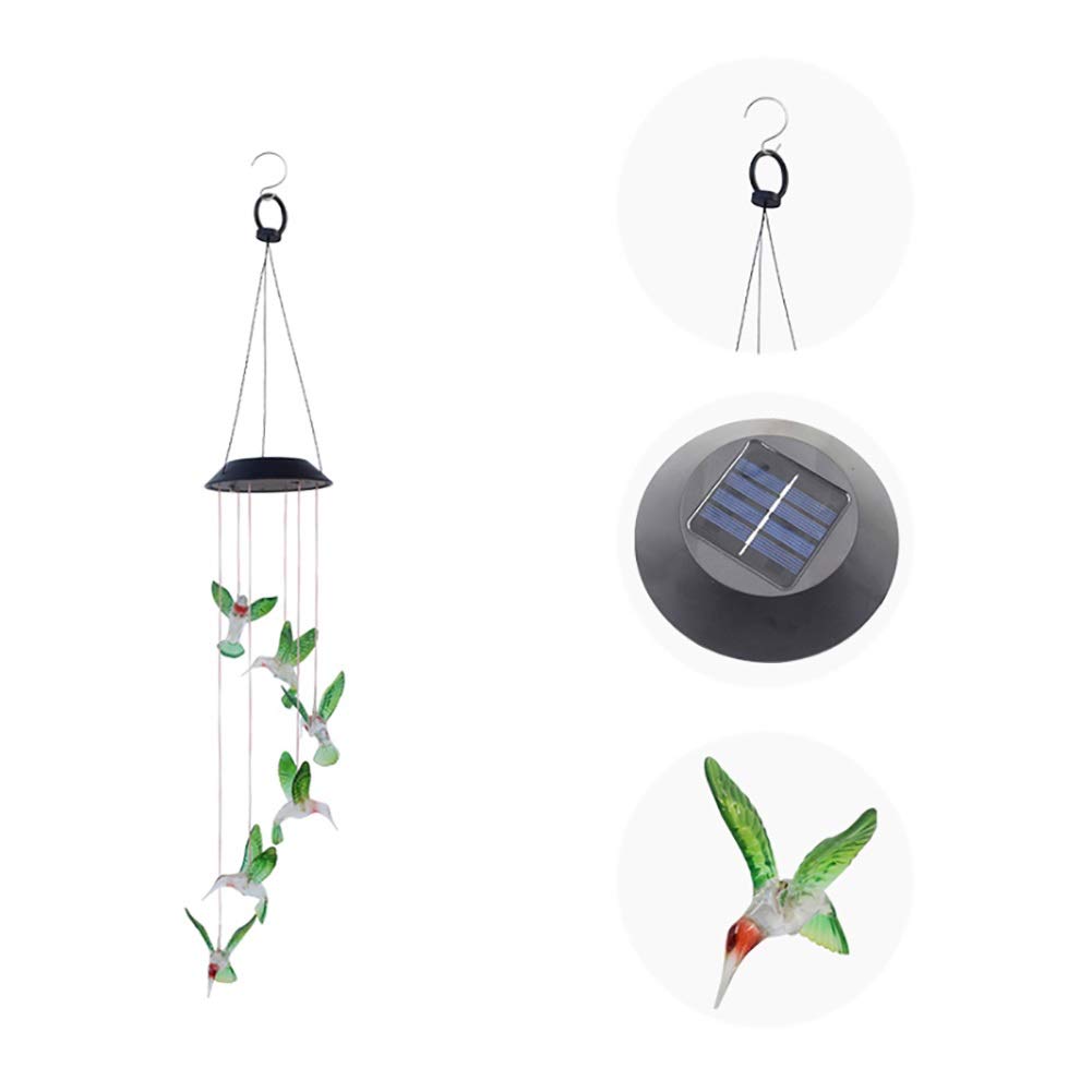 Solar Powered Garden Lights - Colorful LED Wind Chime Outdoor Lights, Waterproof Hanging Star Decor for Courtyard, Villa & Landscape Path Lighting | Perfect for Patio, Backyard, Garden Pathway & Nighttime Decoration