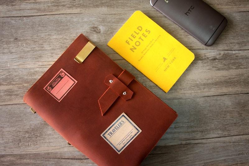 Personalized Leather Travel Journal Notebook - Handmade Custom Name Engraved for Men & Women - Perfect for Writing, Sketching & Adventure Travel Gifts