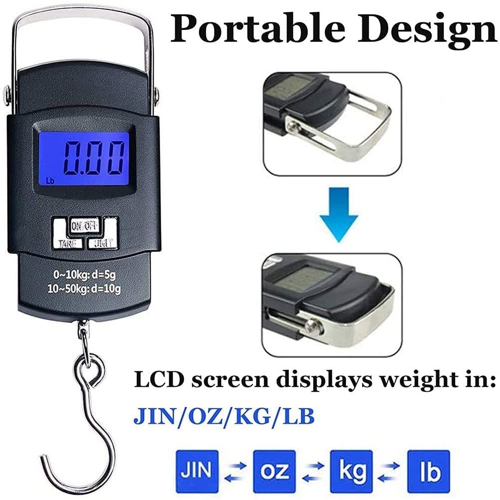 **Portable Digital Luggage Scale - Hanging Baggage Scale for Travel, Suitcases & Backpacks | Perfect for Airports, Family Trips, Shopping & Outdoor Activities (Fishing, Camping, Hiking)**