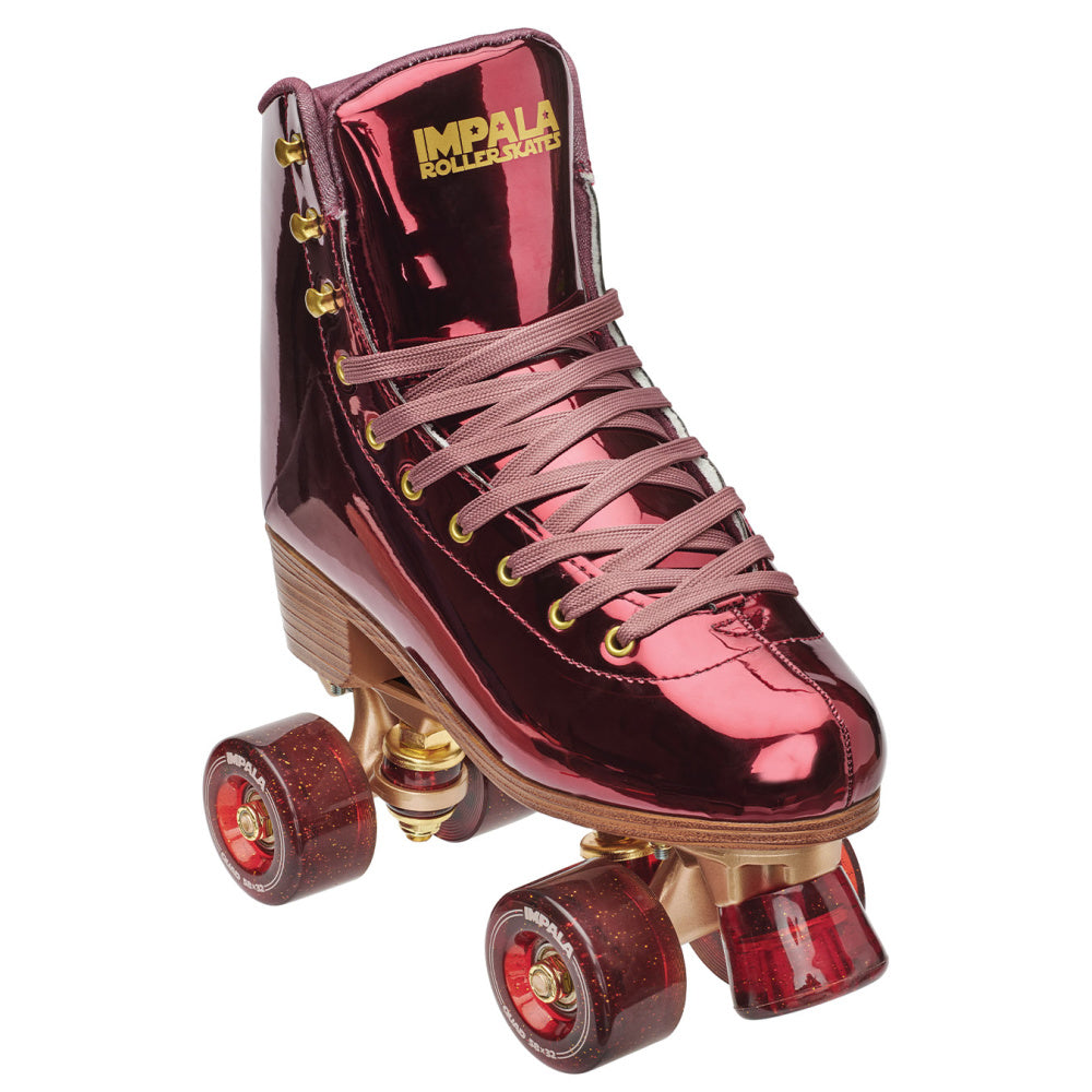 Impala Roller Skates for Women - Shiny Plum Quad Roller Skates with Lightweight Aluminum Frame & Comfortable Padding - Perfect for Outdoor Skating, Roller Rinks & Retro Fashion