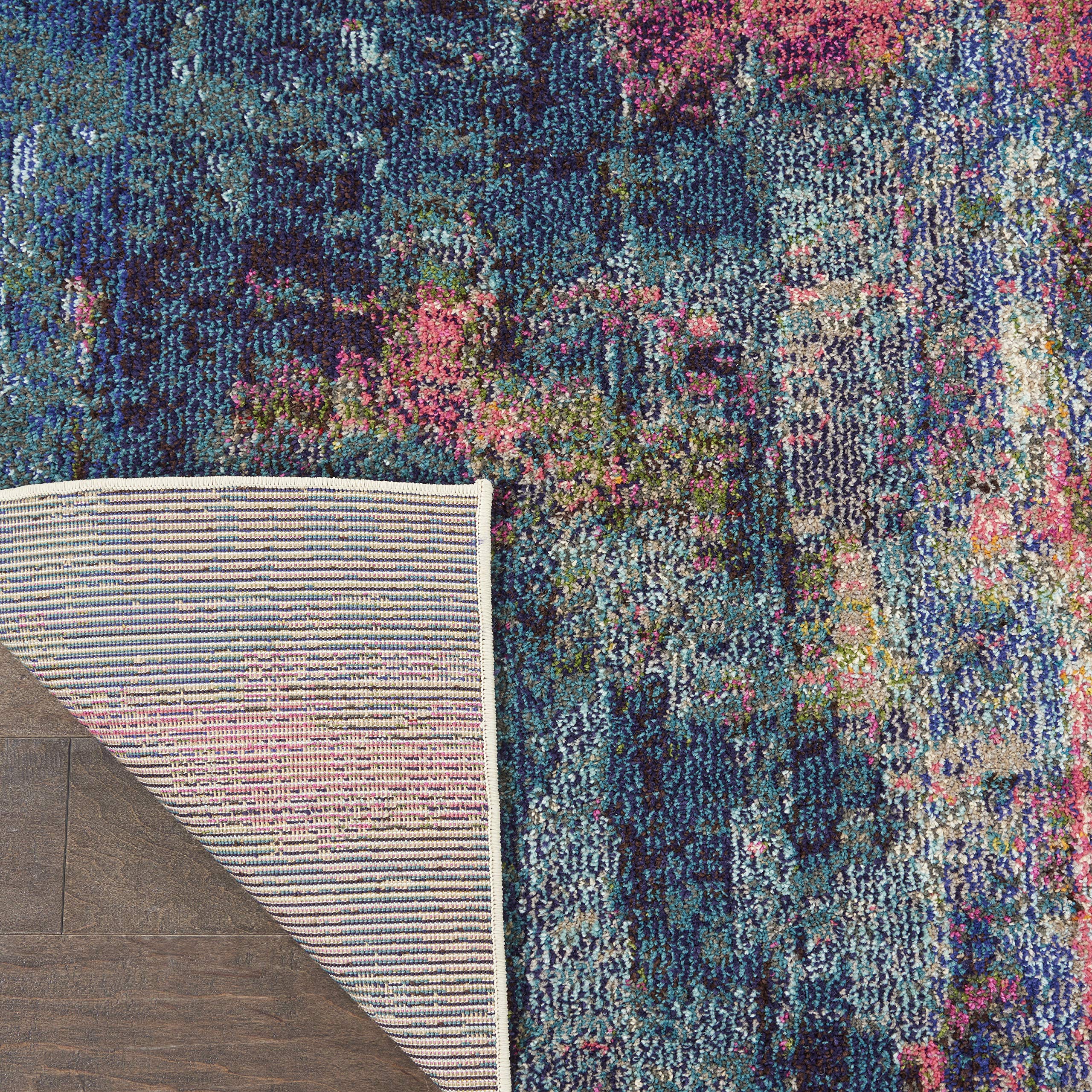 Nourison Celestial Blue/Yellow 10' x 14' Contemporary Abstract Area Rug | Non-Shedding & Easy Cleaning | Perfect for Bedroom, Living Room, Dining Room & Kitchen Decor