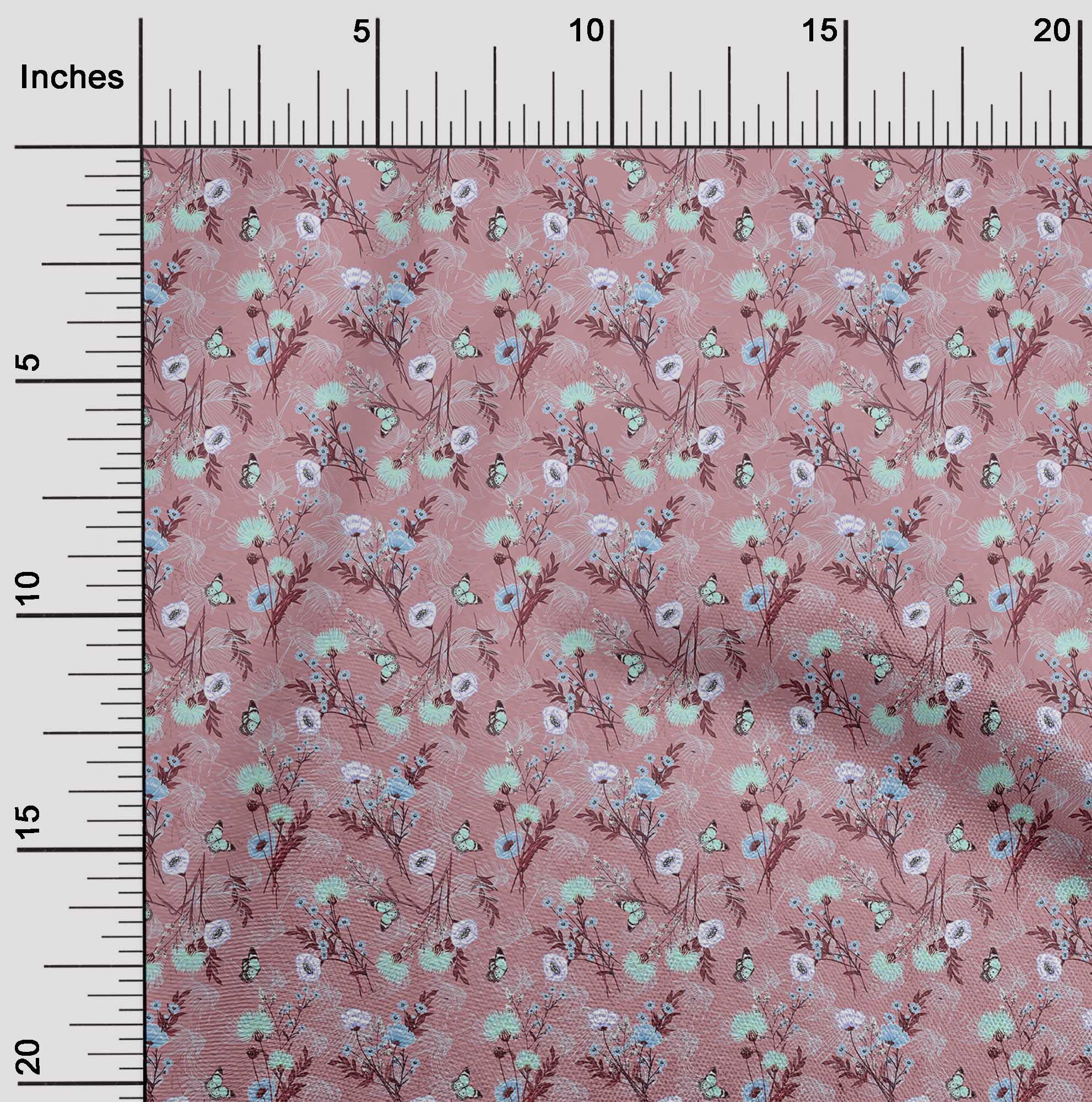 oneOone Polyester Spandex Black Floral Printed Fabric - 56 Inch Wide for Sewing, Crafts & DIY Projects | Perfect for Dresses, Curtains & Home Decor