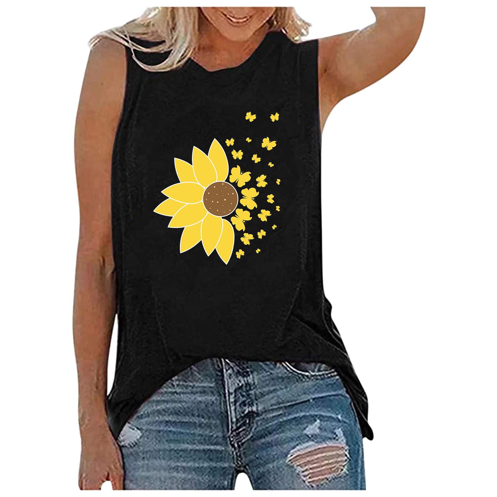 Smooto Plain Purple Tank Tops for Women - Stretchy Camisole T-Shirt & Casual Blouse (Black, Size S) | Perfect for Summer Outfits, Beach Wear, and Layering