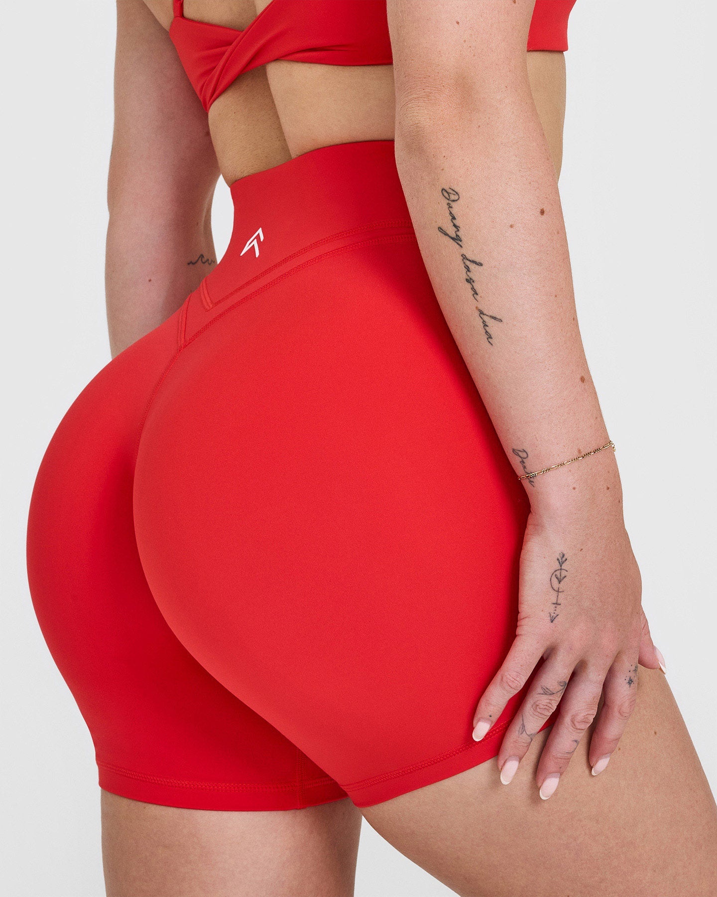 Unisex Wrap Shorts 6-Pack | High Waist Workout Shorts for Women & Men | Muscle Mommy Red | Perfect for Gym, Running, Yoga & Lounge Wear
