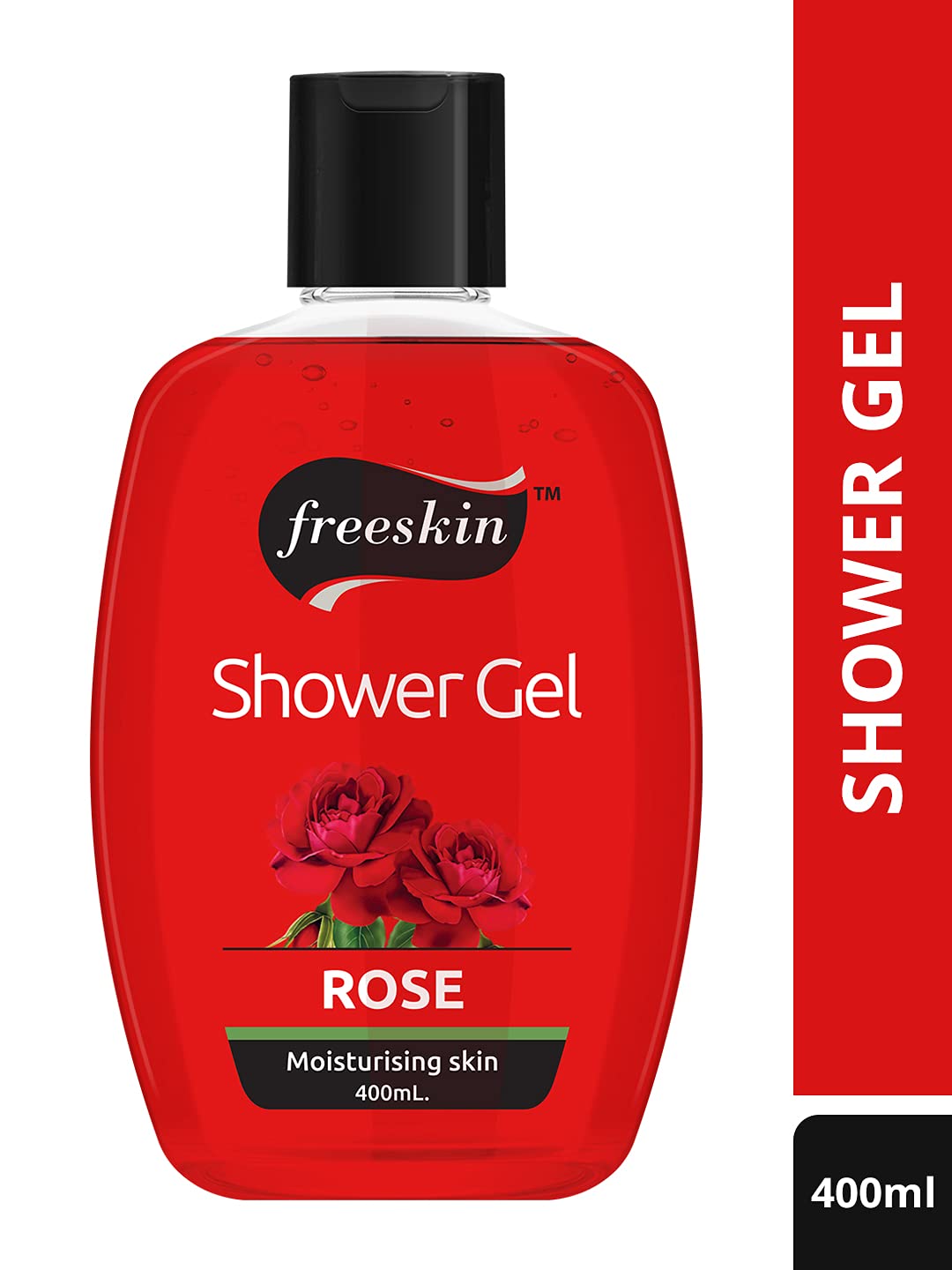 Freeskin Rose Body Wash Shower Gel - 400ml Paraben Free, Sulfate Free & Mineral Oil Free - Hydrating & Gentle for All Skin Types - Unisex Shower Gel for Daily Use, Gift Idea & Spa Days