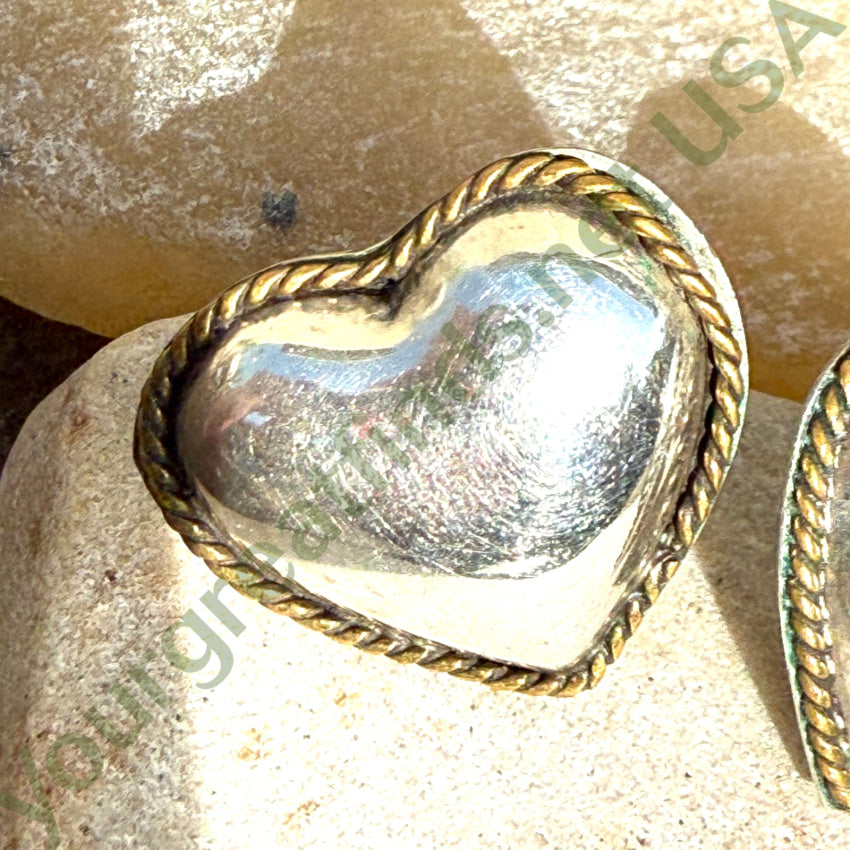 Sterling Silver Puffy Heart Stud Earrings for Women - Dainty Pierced Post Earrings Handmade in Mexico - Perfect for Valentine's Day, Anniversary & Everyday Wear
