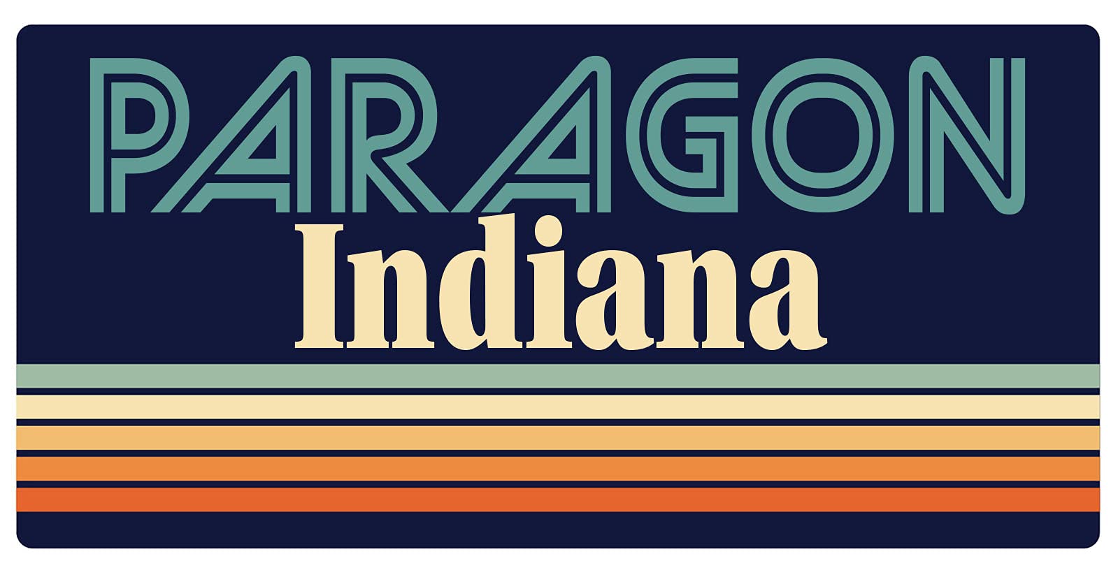 Paragon Indiana 5 x 2.5 Inch Retro Design Refrigerator Magnet - Vintage Style Decorative Fridge Magnets for Home, Office & Kitchen Organization
