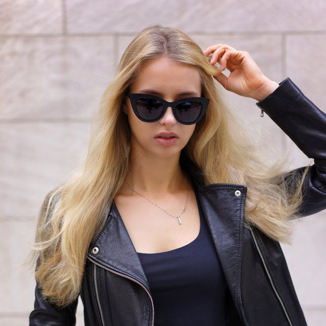 Selena Black Sunglasses for Women - UV Protection, Fashionable & Lightweight - Perfect for Beach, Driving & Outdoor Activities