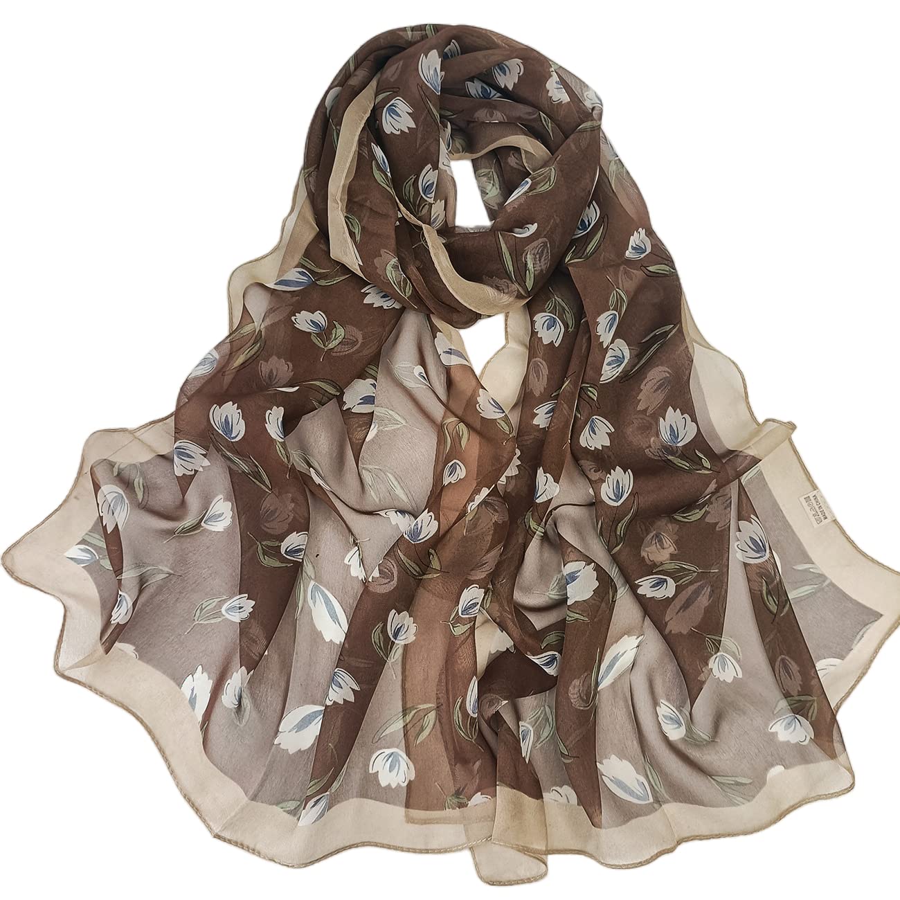 FAIRYGATE Chiffon Scarf for Women - Exquisite & Luxurious Georgette Scarf with Lavish Design - Lightweight Fashion Accessory for Daily Wear, Office, Parties & Special Occasions