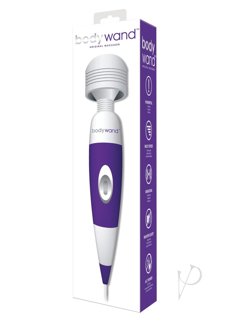 Bodywand Plug-in Massager for Muscle Relief - Purple Vibrating Massage Wand for Relaxation & Pain Relief - Perfect for Home, Spa & Travel Use