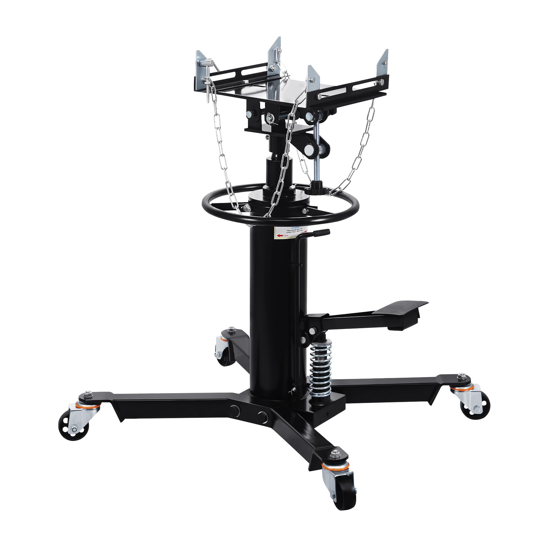 2200lbs Heavy Duty Transmission Jack Lift - 2 Stage Adjustable Telescoping Hydraulic Jack (1 Ton Capacity) with Pedal - 34