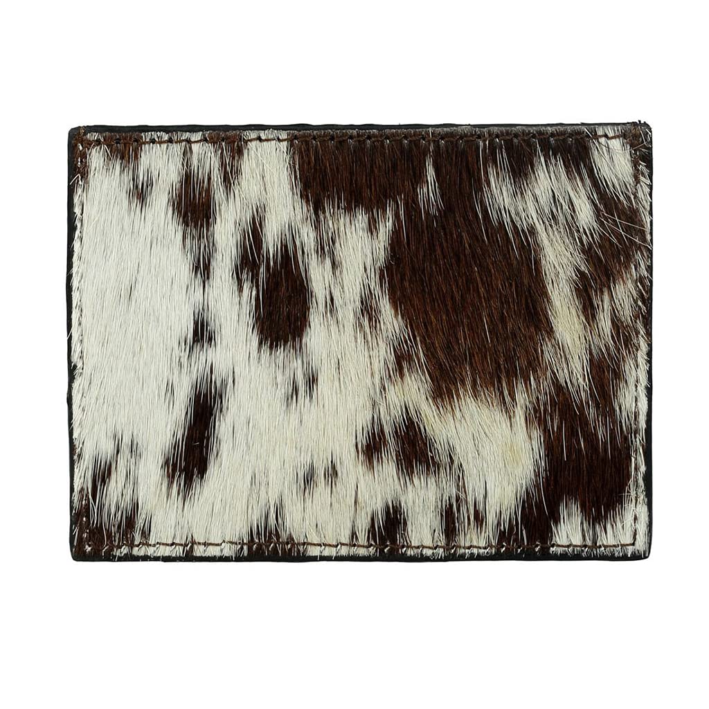 Myra Noire Women's Credit Card Holder - Cotton & Faux Fur Leather Wallet (S-3167) | Slim RFID Blocking Purse Organizer for Everyday Use & Travel Accessories