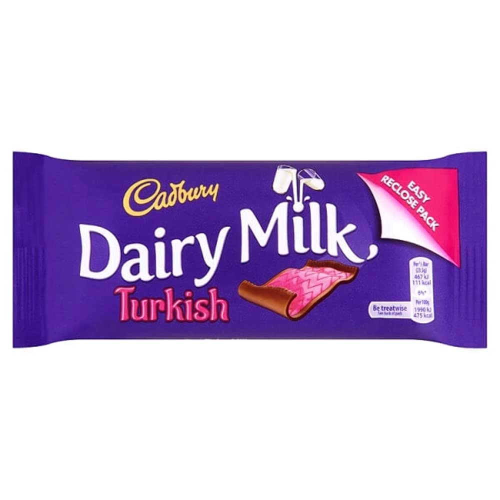 Cadbury Dairy Milk Turkish Chocolate Bar 47g (1.66 oz) - 48 Pack Bulk | Rich & Creamy Milk Chocolate for Gifting, Parties & Snacking