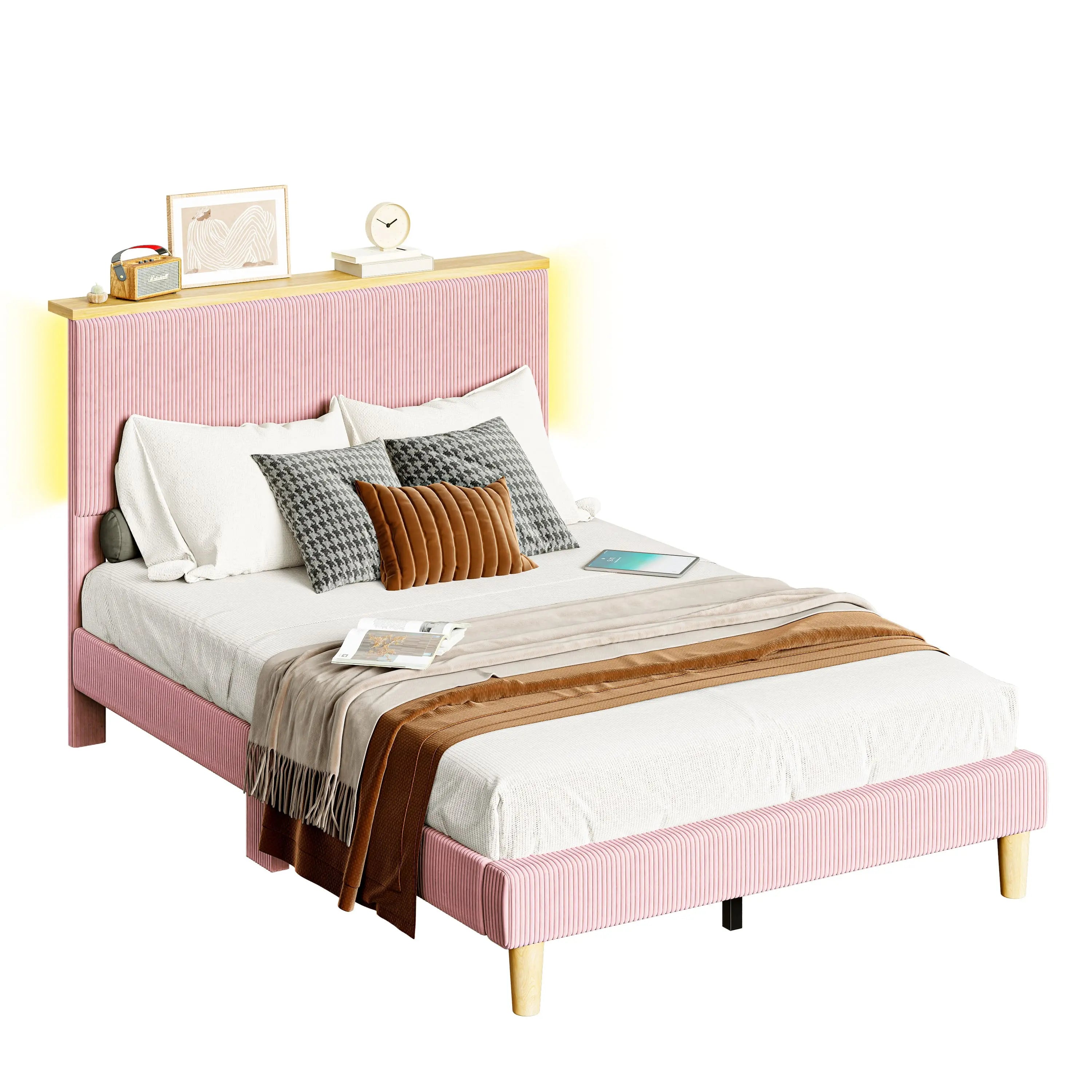 Best Full Size Bed Frame with Headboard - Sturdy Metal Platform, Noise-Free Support, Easy Assembly - Perfect for Guest Rooms, Dorms & Small Spaces