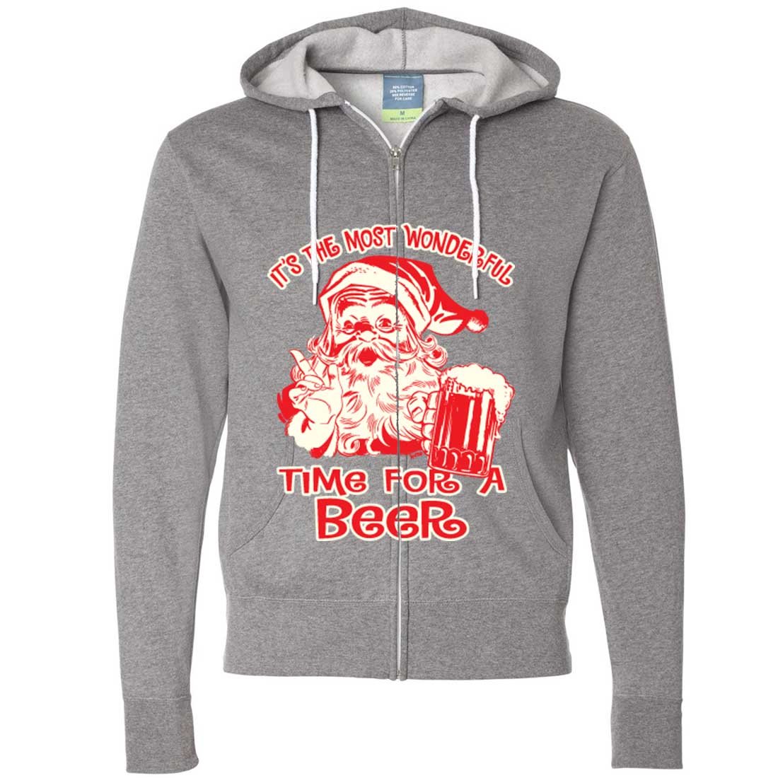 Beer Lover Zip-Up Hoodie - Cozy Pullover Sweatshirt for Men & Women - Perfect for Parties, Tailgating & Casual Wear