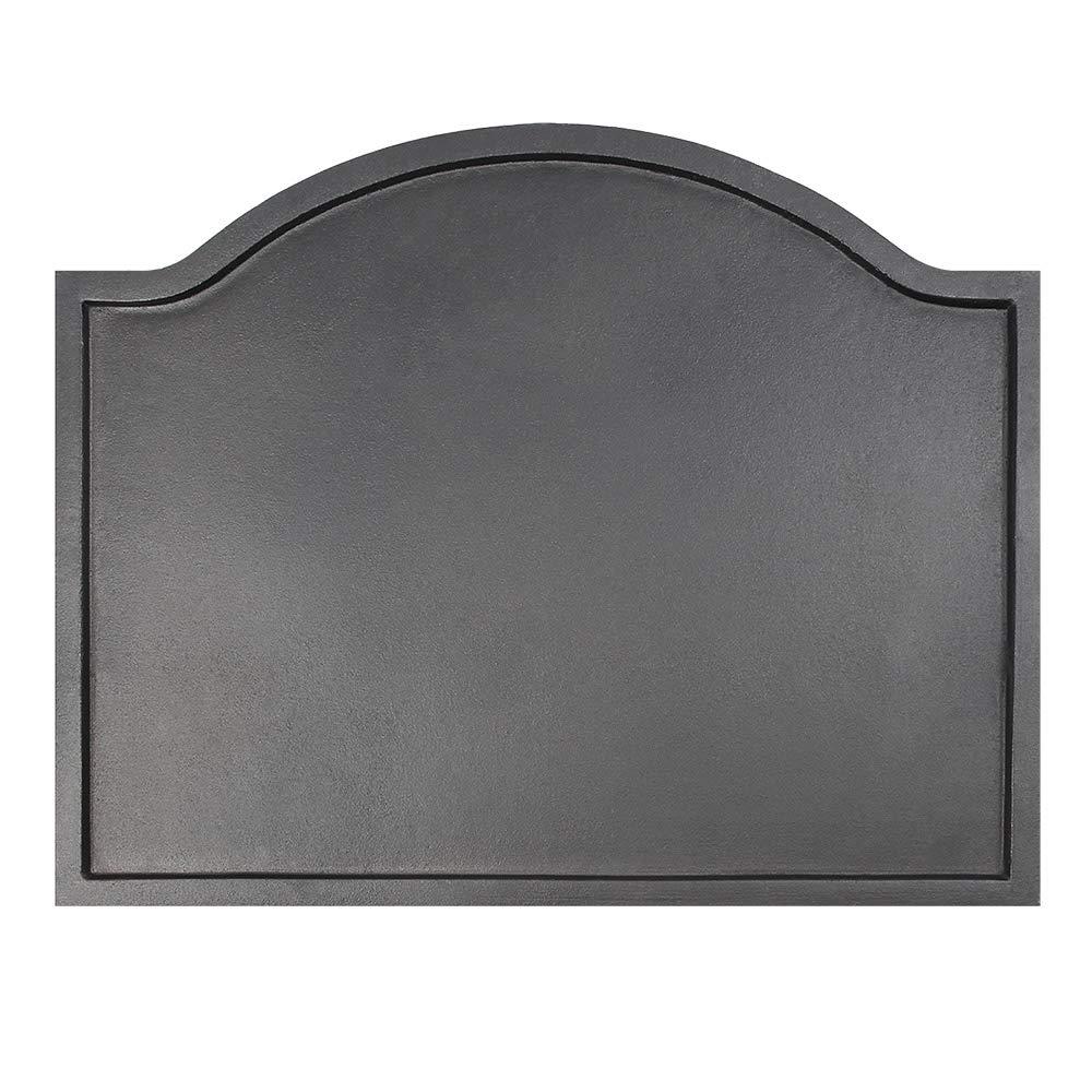 Small Black Plain Design Cast Iron Fireback - Durable Fireplace Back Panel for Wood Stoves & Fireplace Inserts | Perfect for Home Heating & Rustic Decor