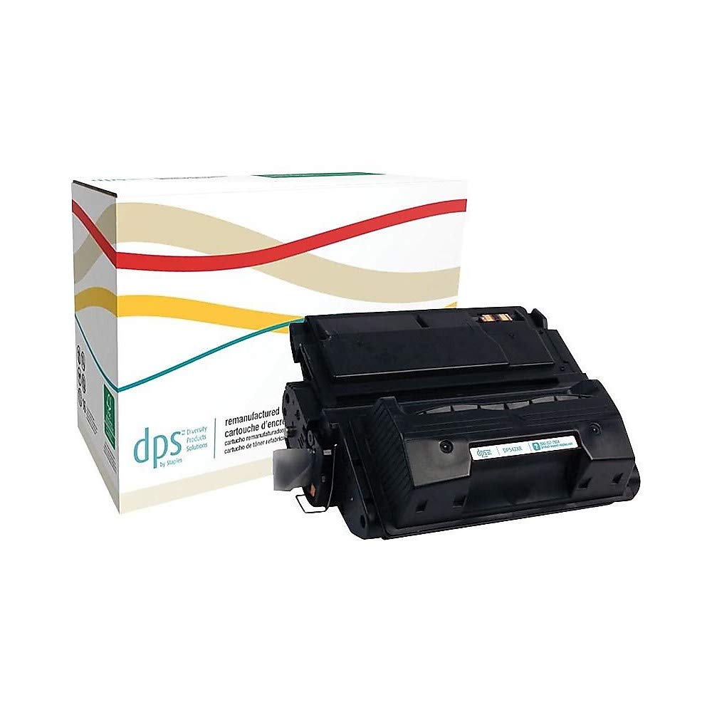 Staples DPS Remanufactured Toner Cartridge for HP 42X - High Yield Black Ink Replacement | Compatible with HP LaserJet Printers for Home & Office Use