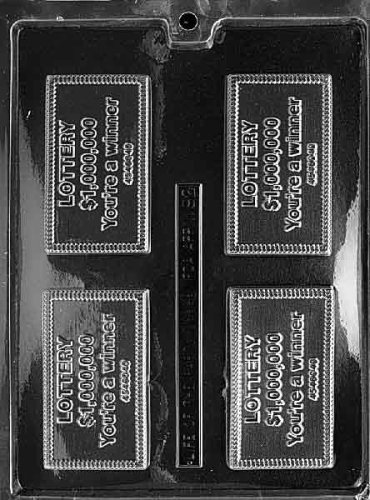 Cybrtrayd Lottery Ticket Chocolate Candy Mold - DIY Candy Making for Parties, Gifts & Holidays
