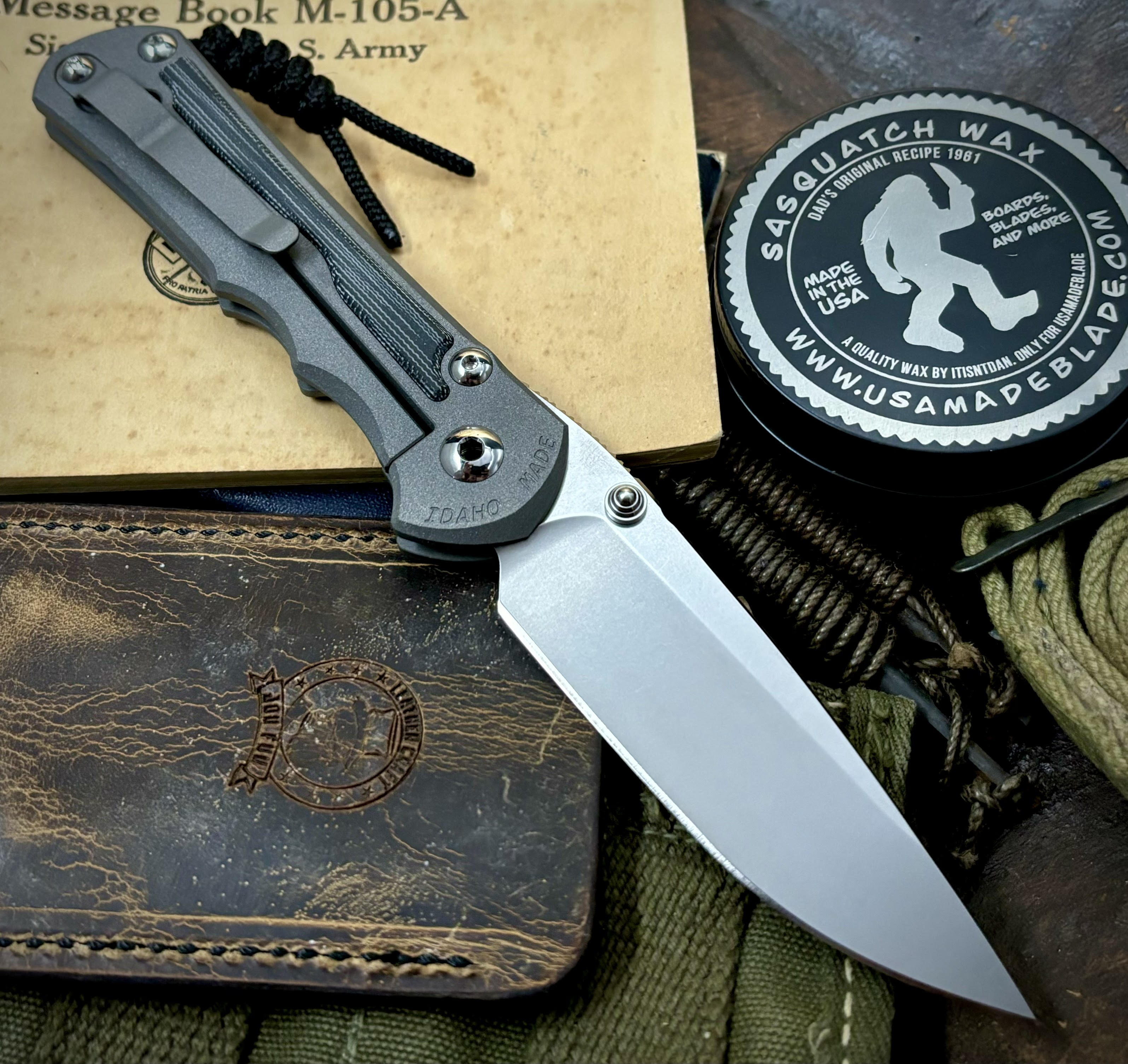 Chris Reeve Large Inkosi Folding Knife - Black Micarta Inlay, Magnacut Steel Blade (2024 Model) | EDC, Outdoor Survival & Tactical Use