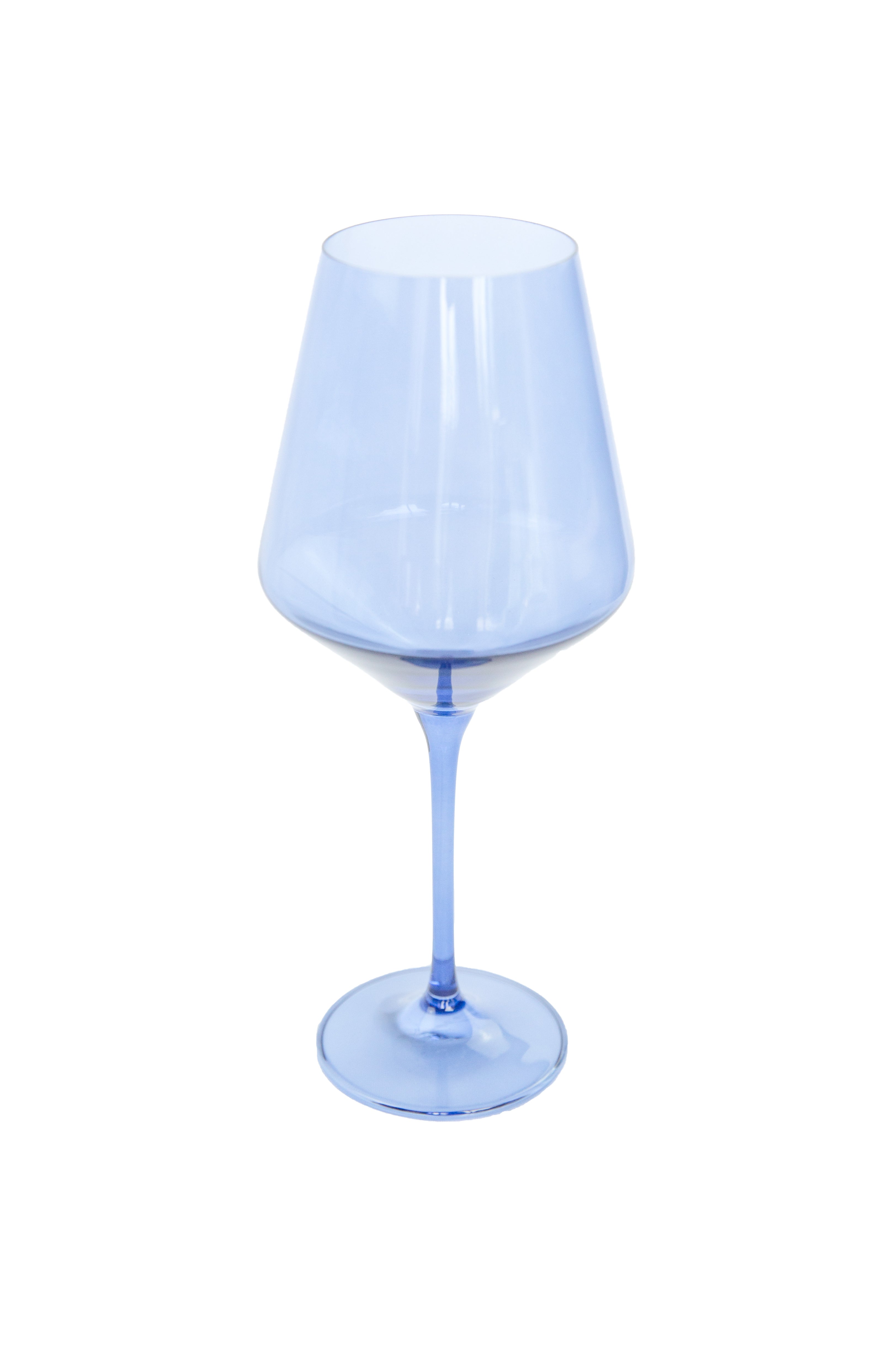 Premium Estelle Colored Wine Glasses Set of 6 - Elegant Cobalt Blue Stemware for Red & White Wine - Perfect for Dinner Parties, Weddings & Home Entertaining