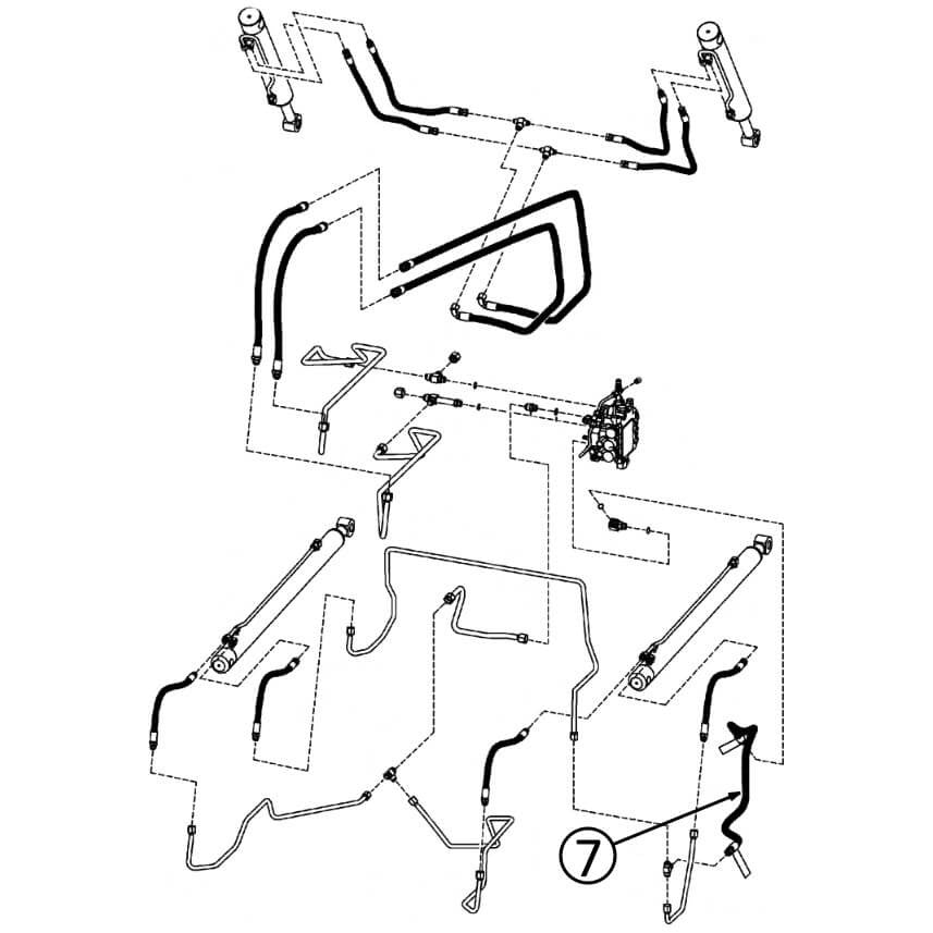 Bobcat S220 Hydraulic Hose to Loader Valve #7 - Replacement Part for Skid Steer Loaders - Perfect for Construction, Landscaping & Farm Equipment Repairs