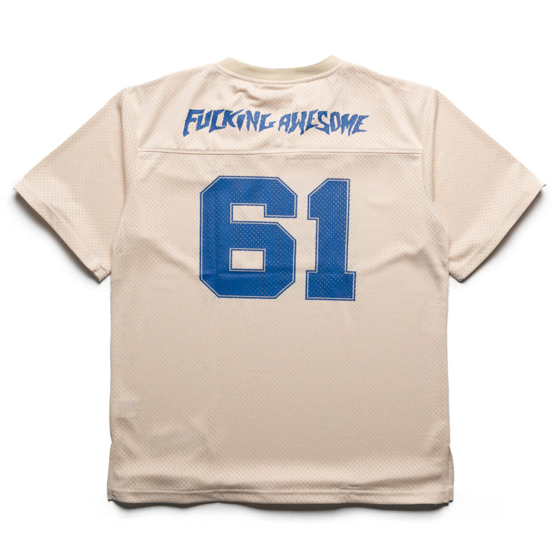 Fucking Awesome Stamp Logo Practice Jersey - Cream & Blue - Perfect for Sports Training, Team Uniforms & Casual Wear