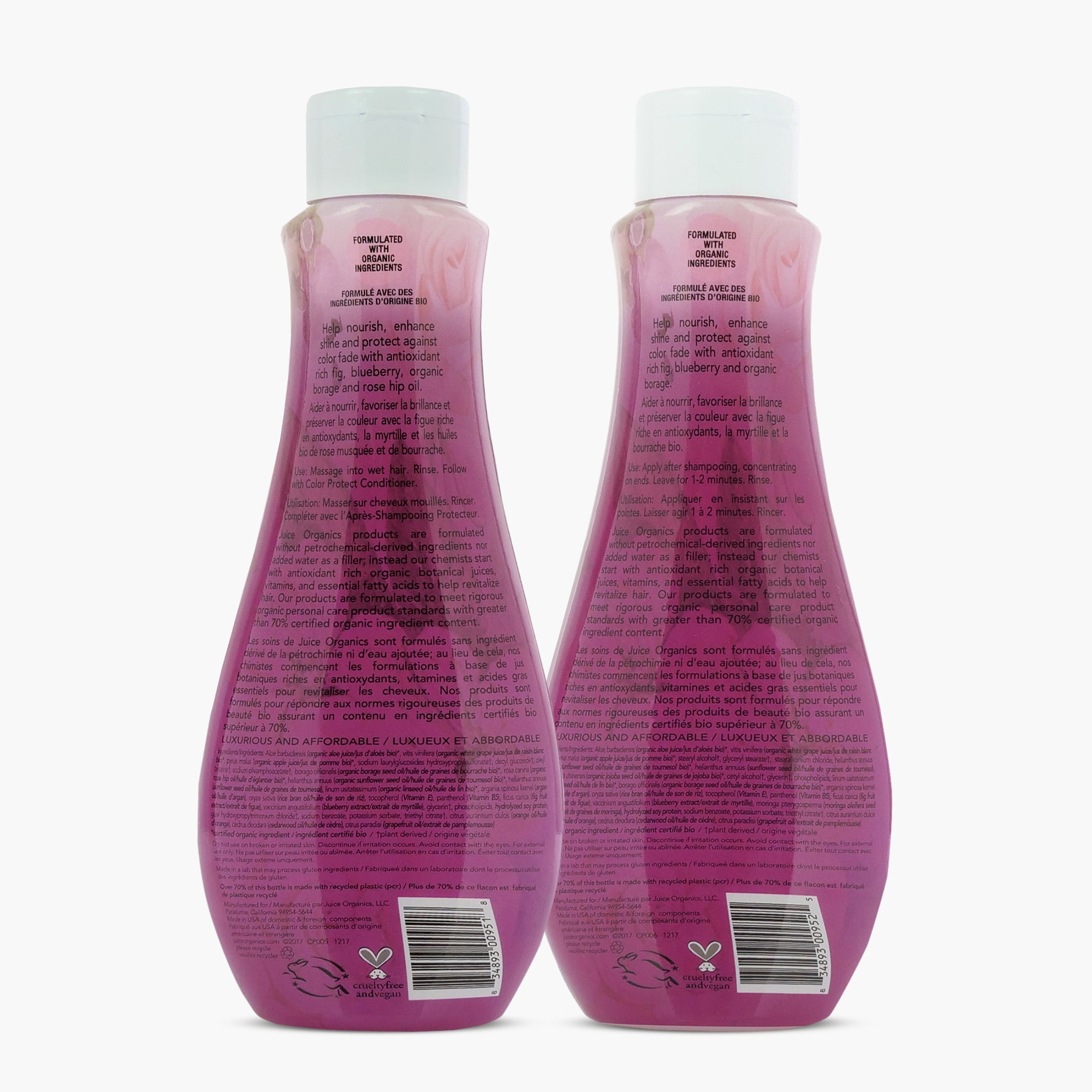 Rose Fig Color Protect Shampoo & Conditioner Set - Sulfate Free, Vegan Hair Care for Color Treated Hair - Perfect for Dry, Damaged Hair & Frizzy Hair Care Routine