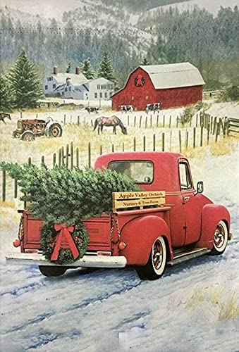 Red Truck with Christmas Tree - 2 Sheets
