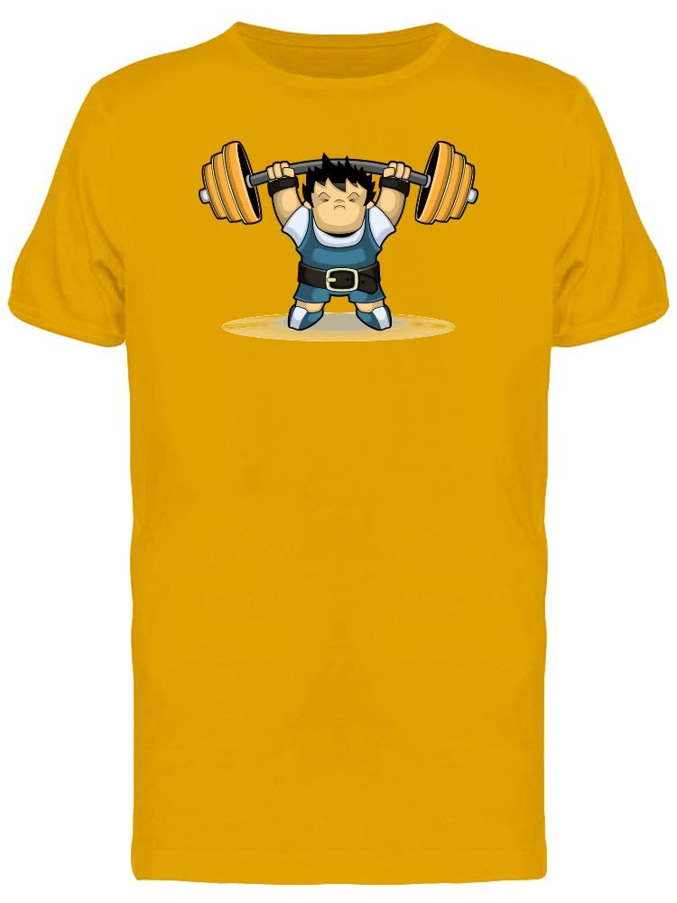 Cool Weightlifter Cartoon T-Shirt for Men - Funny Gym Workout Tee - Perfect for Bodybuilding, Fitness & Casual Wear