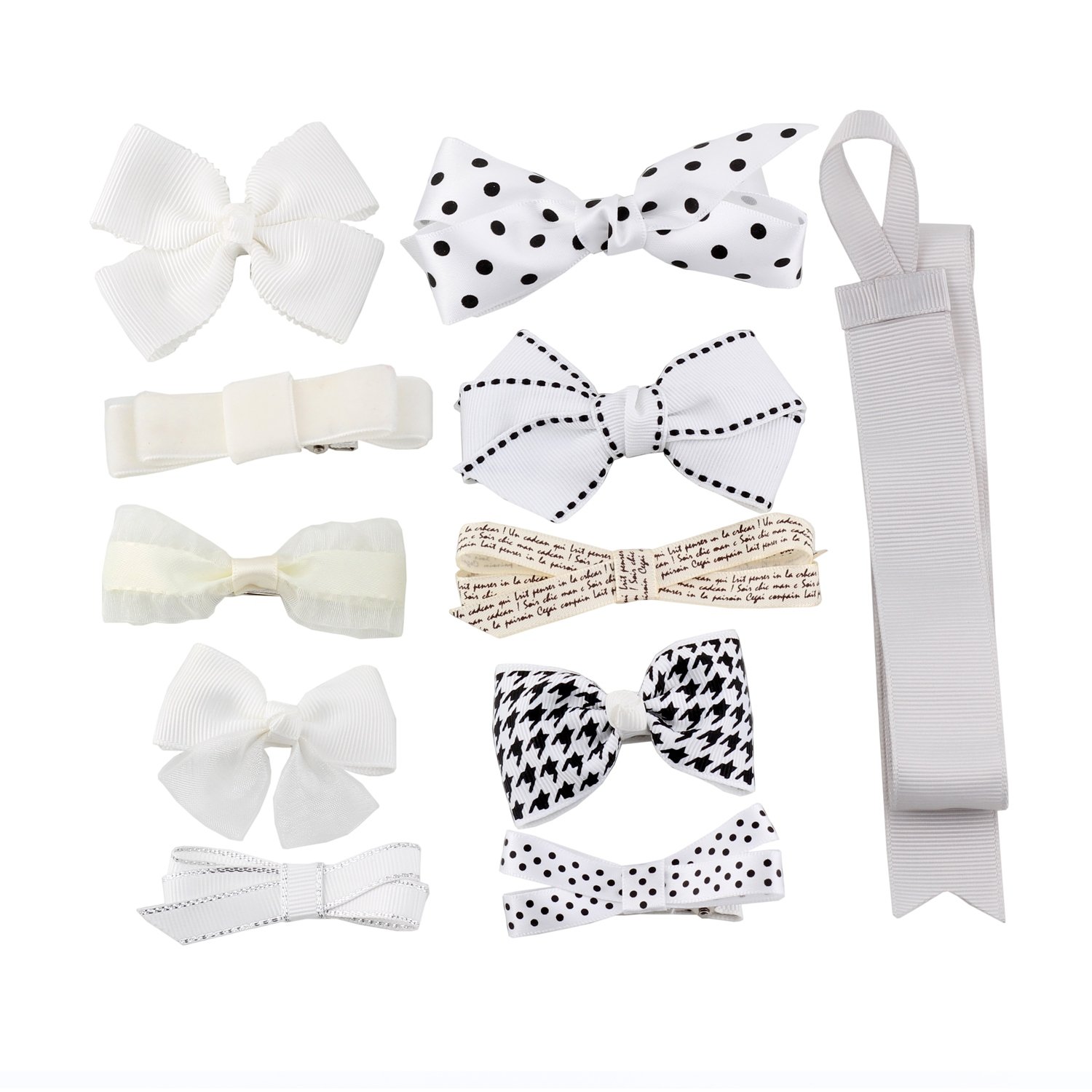 Adorable Baby Girls Hair Bows & Barrettes Set with Hair Bow Holder - Perfect for Toddler Outfits, Birthday Parties & Photo Shoots