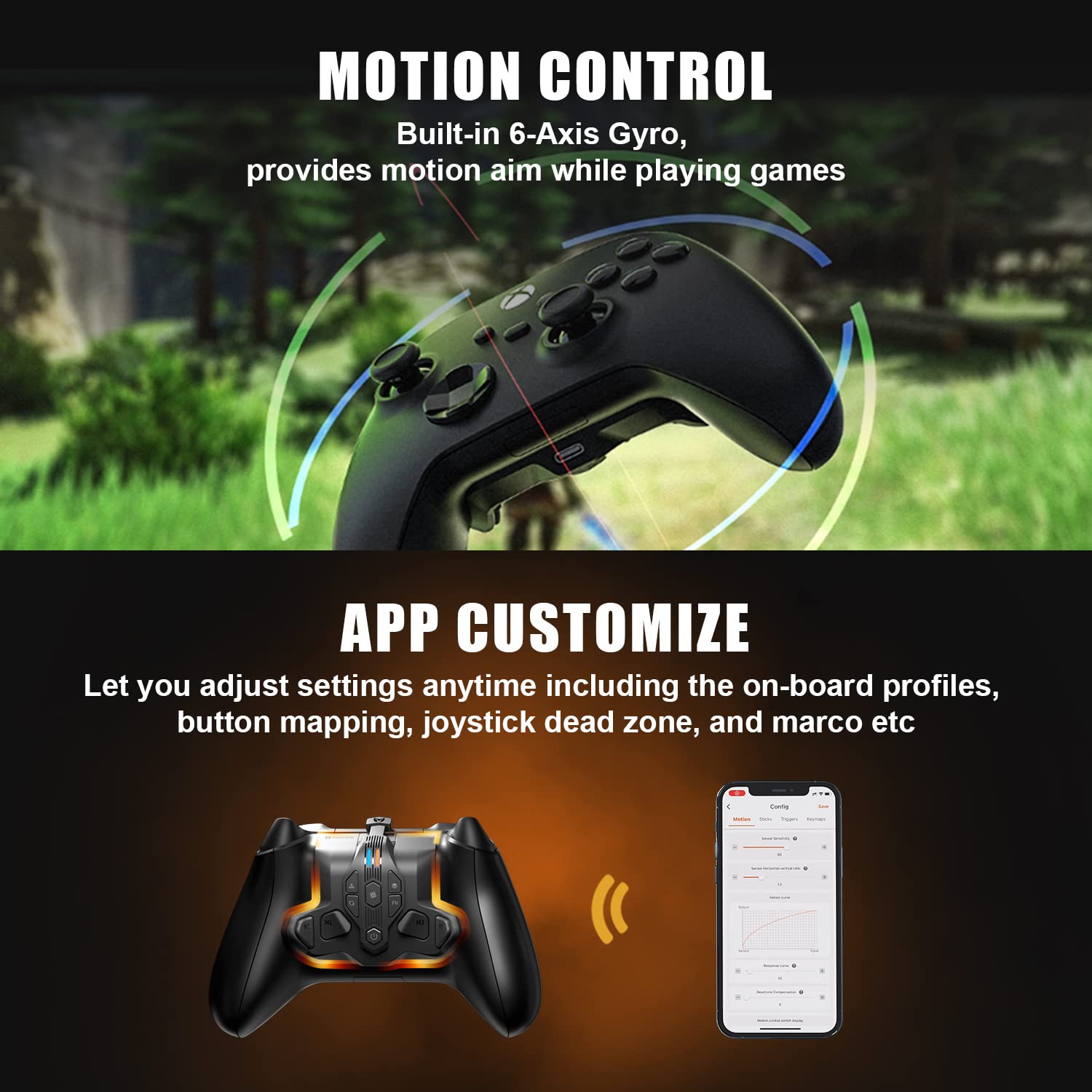 Xbox Series S/X Paddle Controller - 4 Paddles Compatible with Xbox Series S/X, Xbox One, Switch, PS4 & PC - Motion Control, Turbo Function, Memory Function & Audio Jack (Pro) - Perfect for Competitive Gaming & Esports