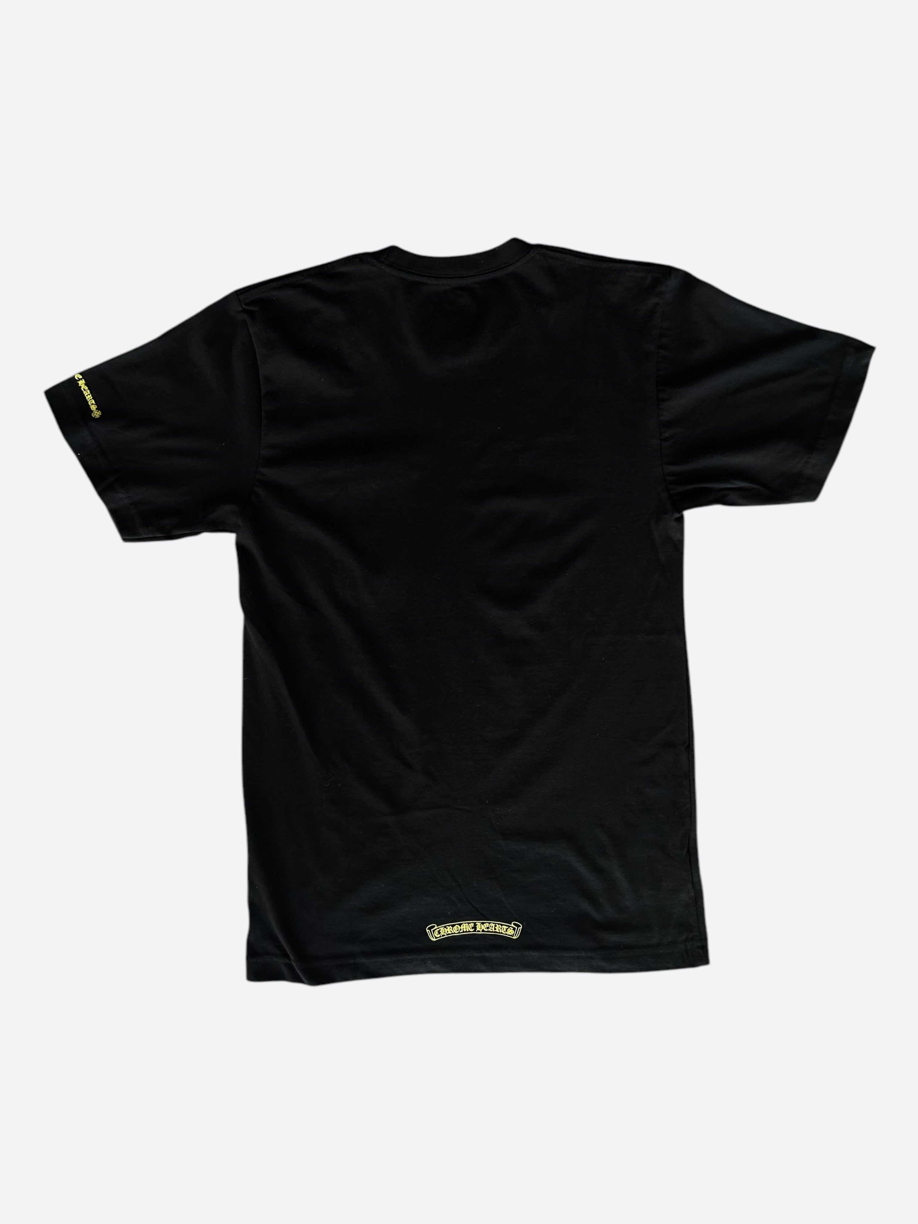 Chrome Hearts Black & Yellow Logo Graphic T-Shirt for Men & Women | Stylish Streetwear & Casual Outfit Essential