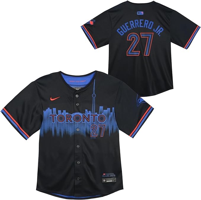 Vladimir Guerrero Jr. Blue Jays 2024 City Connect Limited Edition Navy Jersey for Kids - Youth Sizes 4-16 | Perfect for Baseball Games, Fan Events & Collectibles