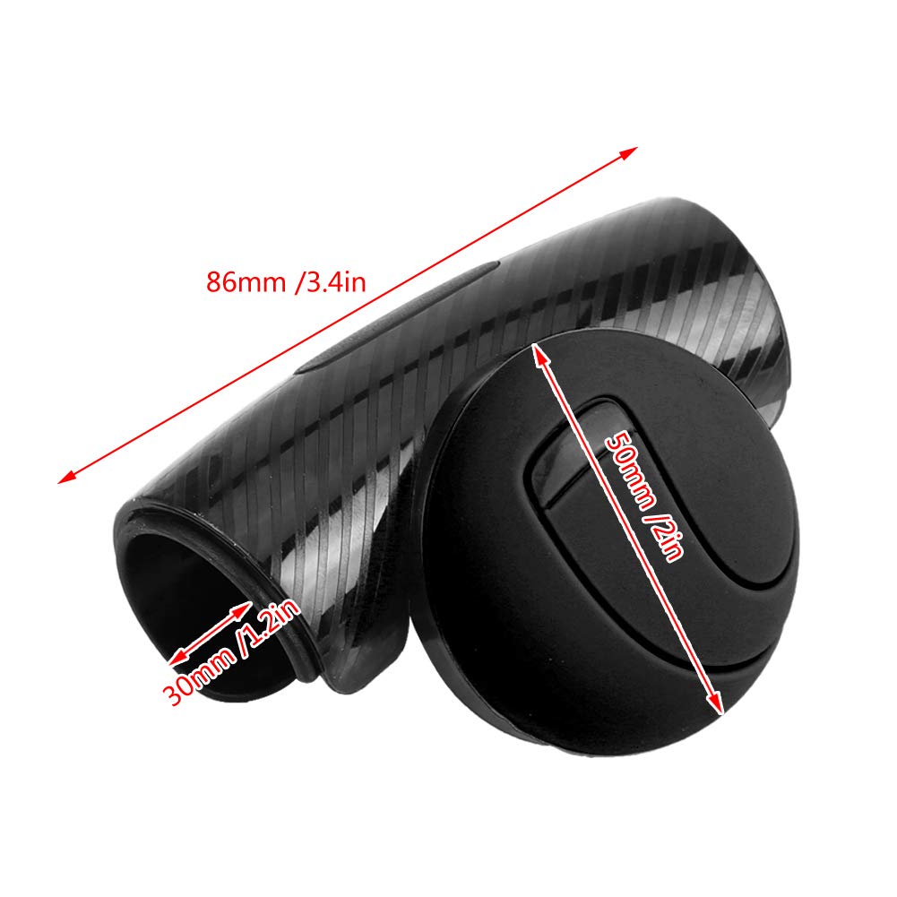 Universal Car Steering Wheel Spinner Knob - Power Handle Ball for Easy Steering & Wheel Booster (Black) - Perfect for Trucks, RVs & Vehicles with Limited Mobility