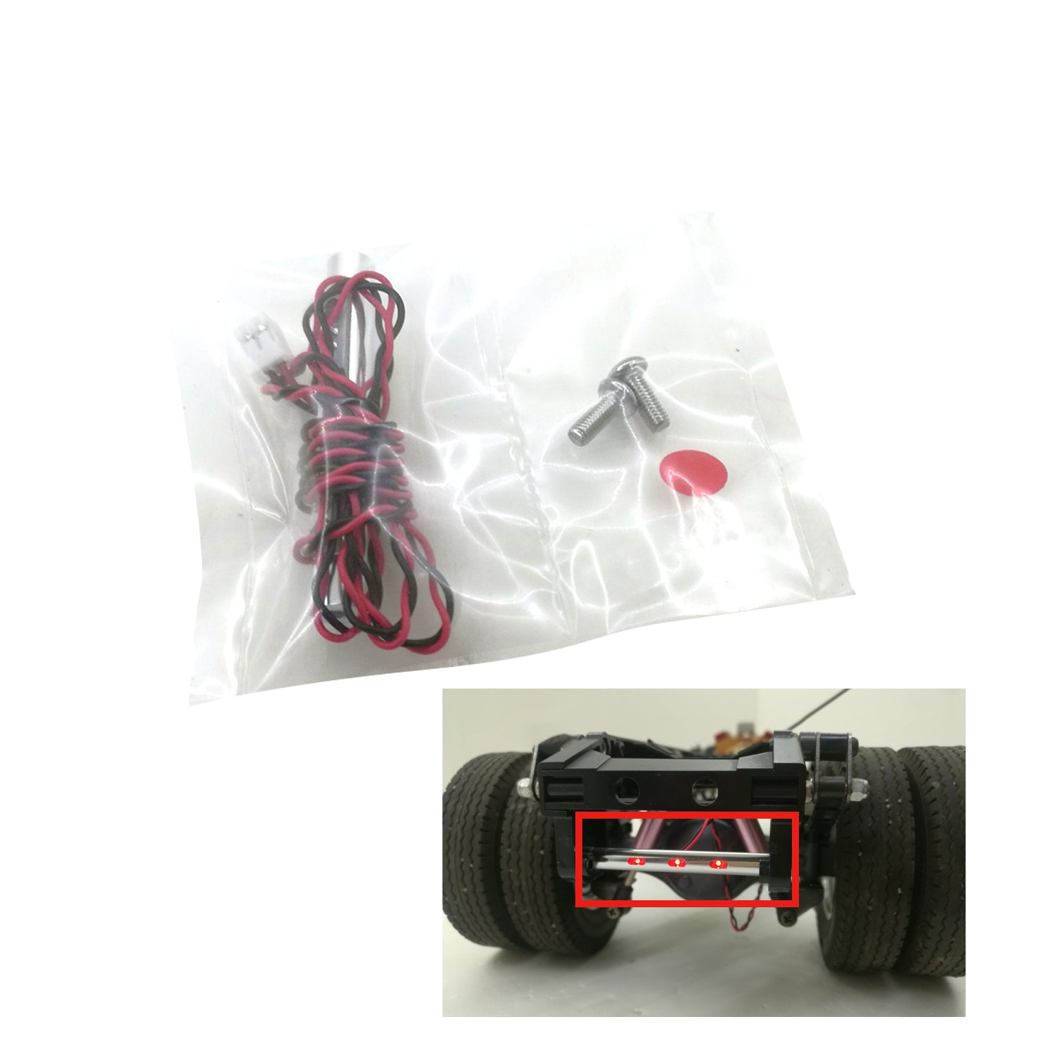 1/14 Scale Universal LED Taillight Upgrade Kit for Tamiya 56360 & 56323 RC Tractor Trucks - DIY Replacement Part for Enhanced Visibility in Night Racing & Off-Road RC Adventures