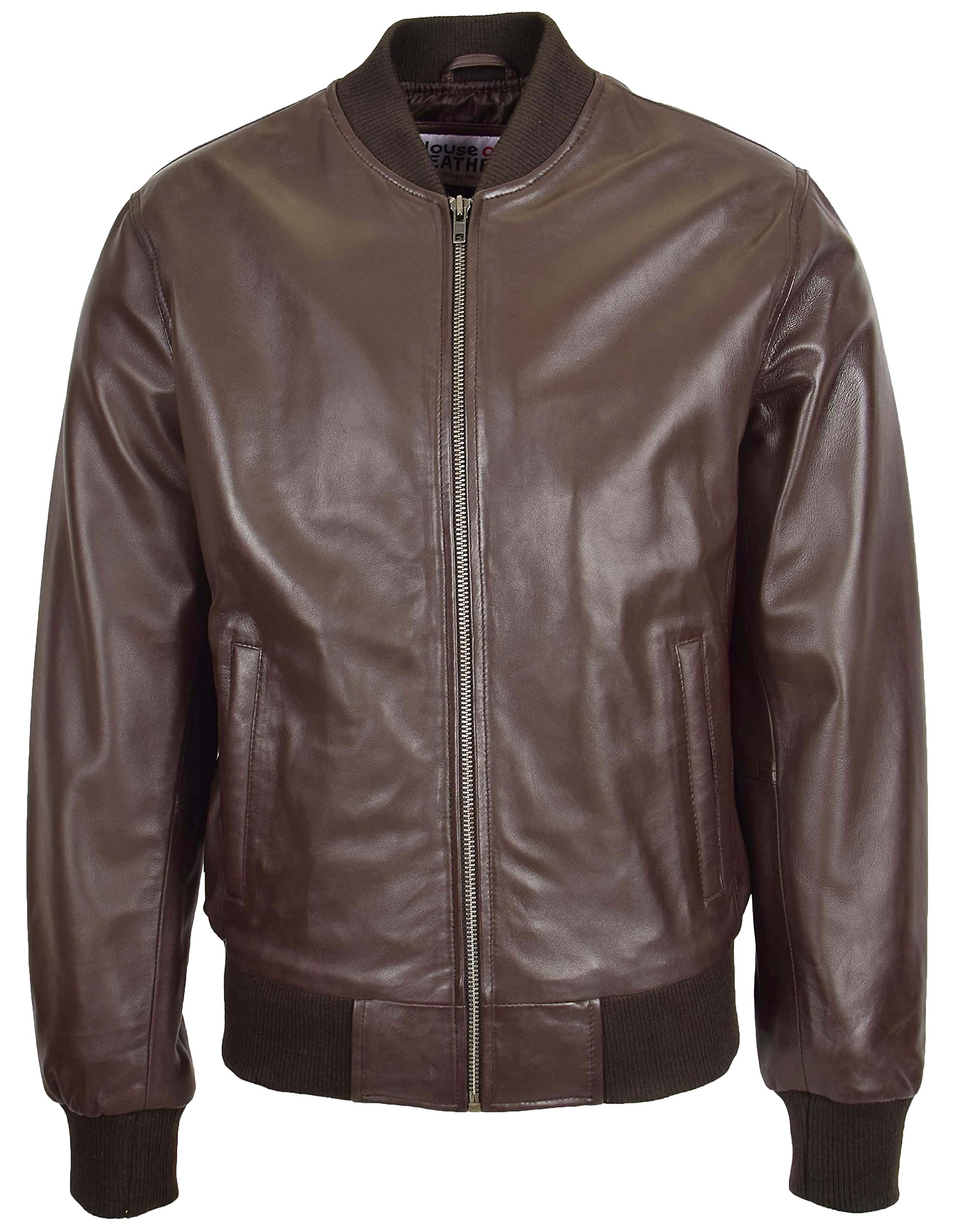 Men's Genuine Leather Bomber Jacket MA-1 Varsity Style Ryan | Classic Aviator Flight Jacket for Men | Perfect for Casual Wear, Motorcycle Riding & Night Out