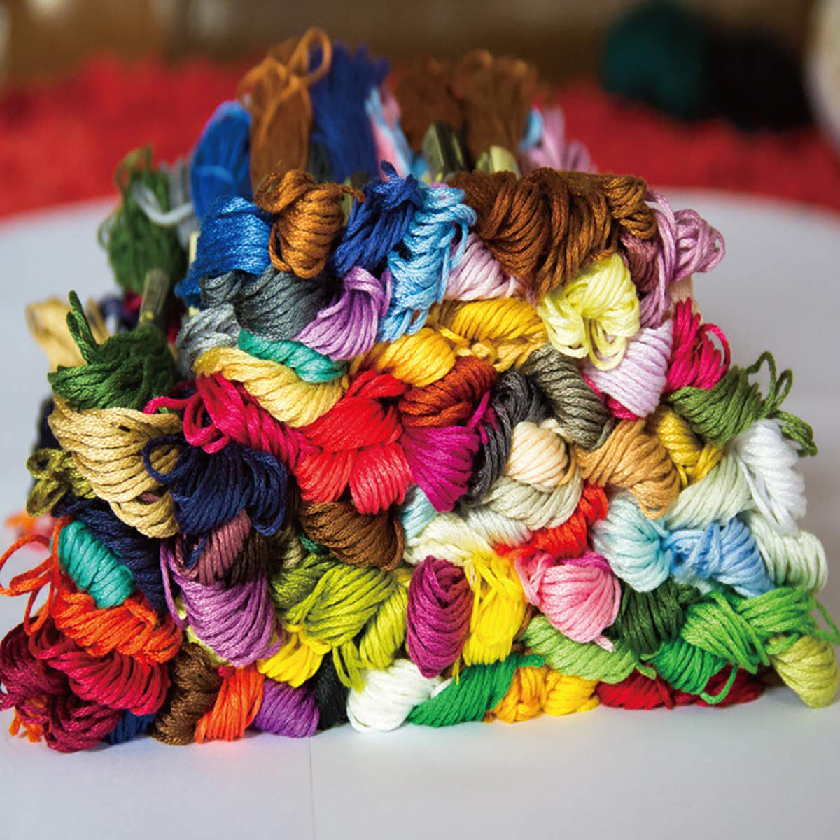 Vilihkc 100 Skeins Rainbow Embroidery Floss Set - Premium Cotton Cross Stitch Threads for Bracelet Making, DIY Crafts & Hand Embroidery | Perfect for Scrapbooking, Friendship Bracelets & Needlework Projects