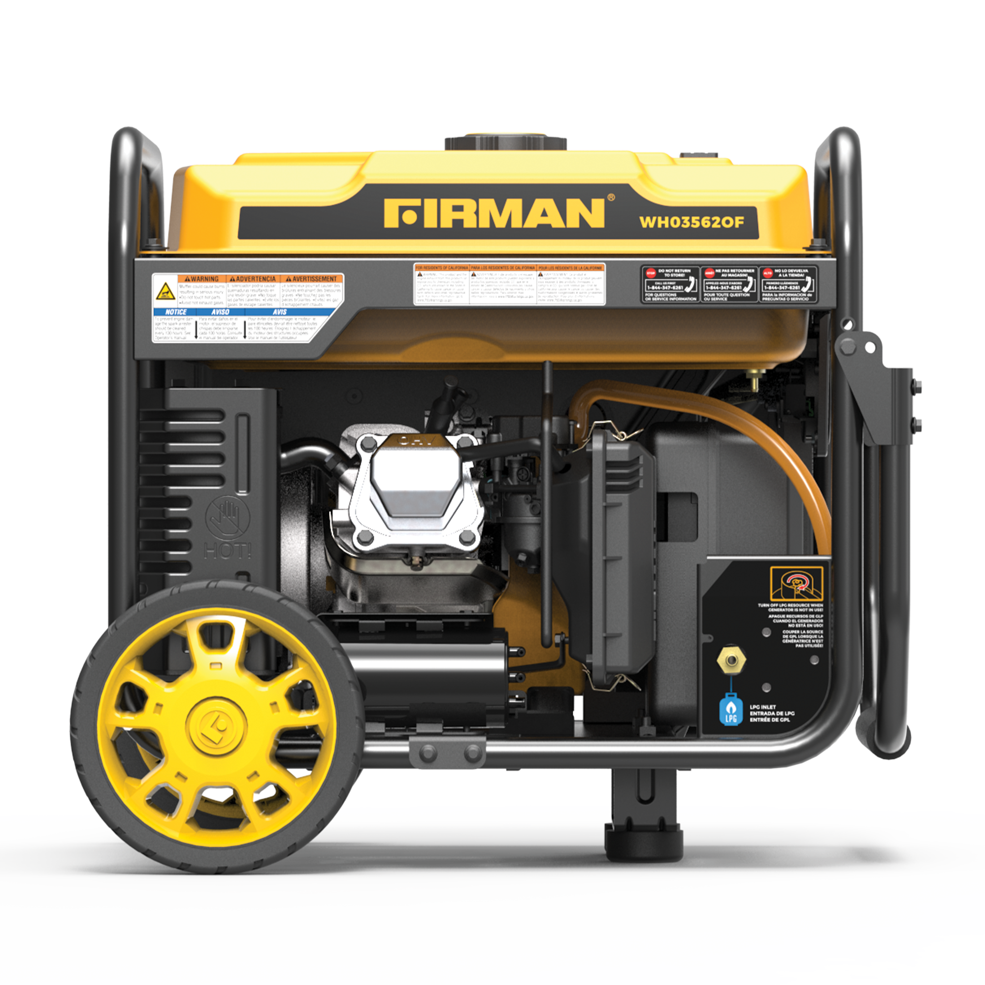 4400W Dual Fuel Open Frame Inverter Generator with Electric Start & CO Alert - Perfect for Camping, Home Backup Power, and Outdoor Events