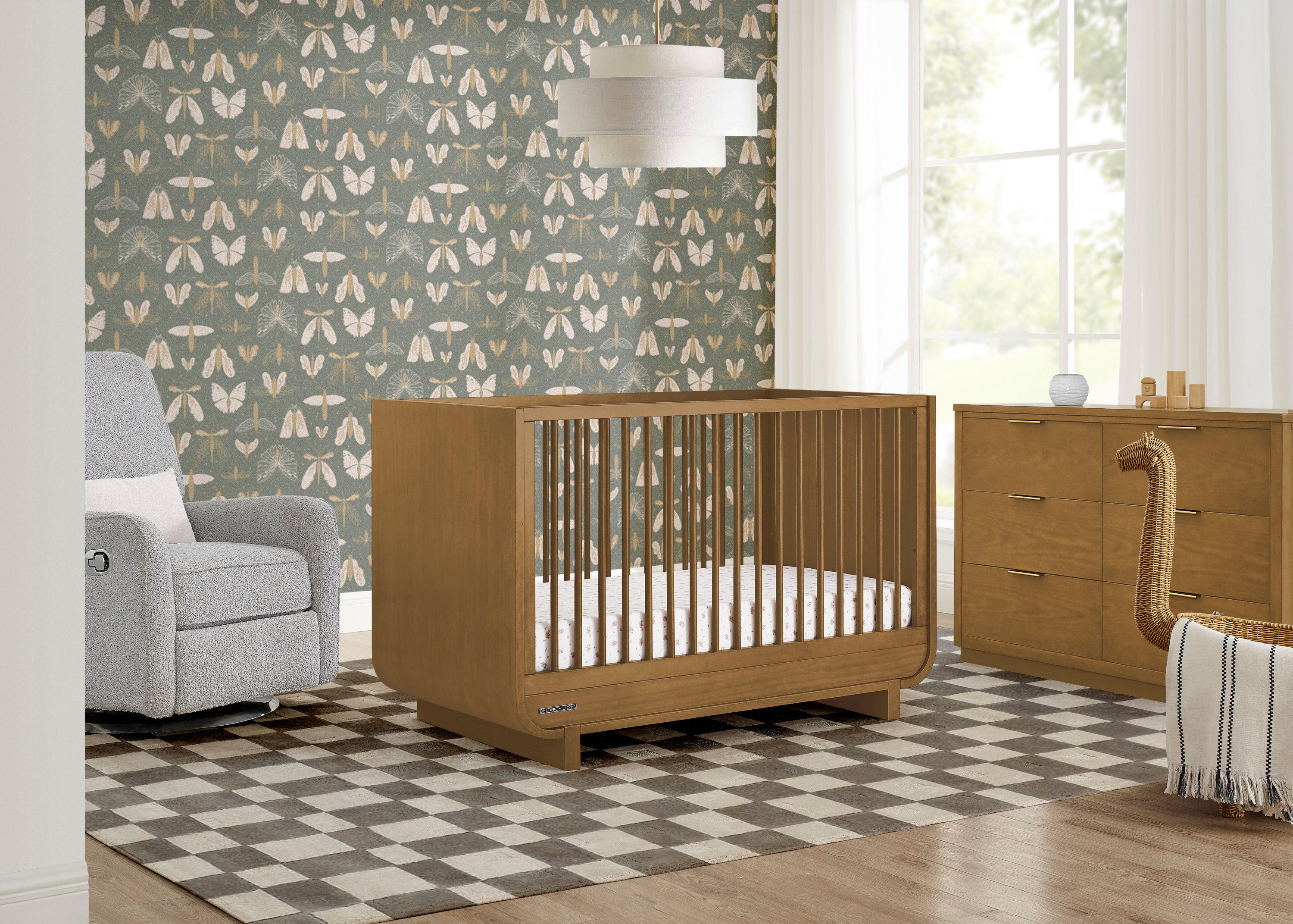 Rhodes 4-in-1 Convertible Baby Crib to Toddler Bed - White Nursery Furniture for Newborns & Kids | Perfect for Nursery Rooms & Daycare Centers