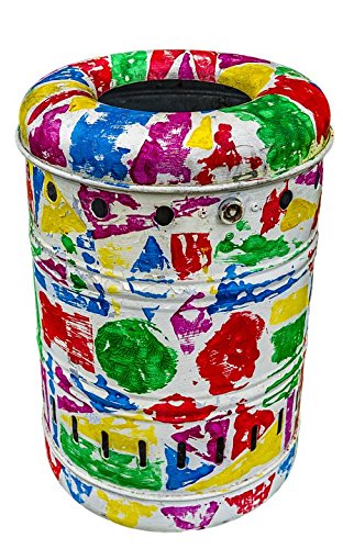Vibrant 20x30 Inch Laminated Colorful Garbage Can Art Poster - Home Decor Wall Art with Bright Colors & Vivid Imagery - Fits Standard Frames - Perfect for Kitchen, Bathroom, Office or Dorm Room Decor