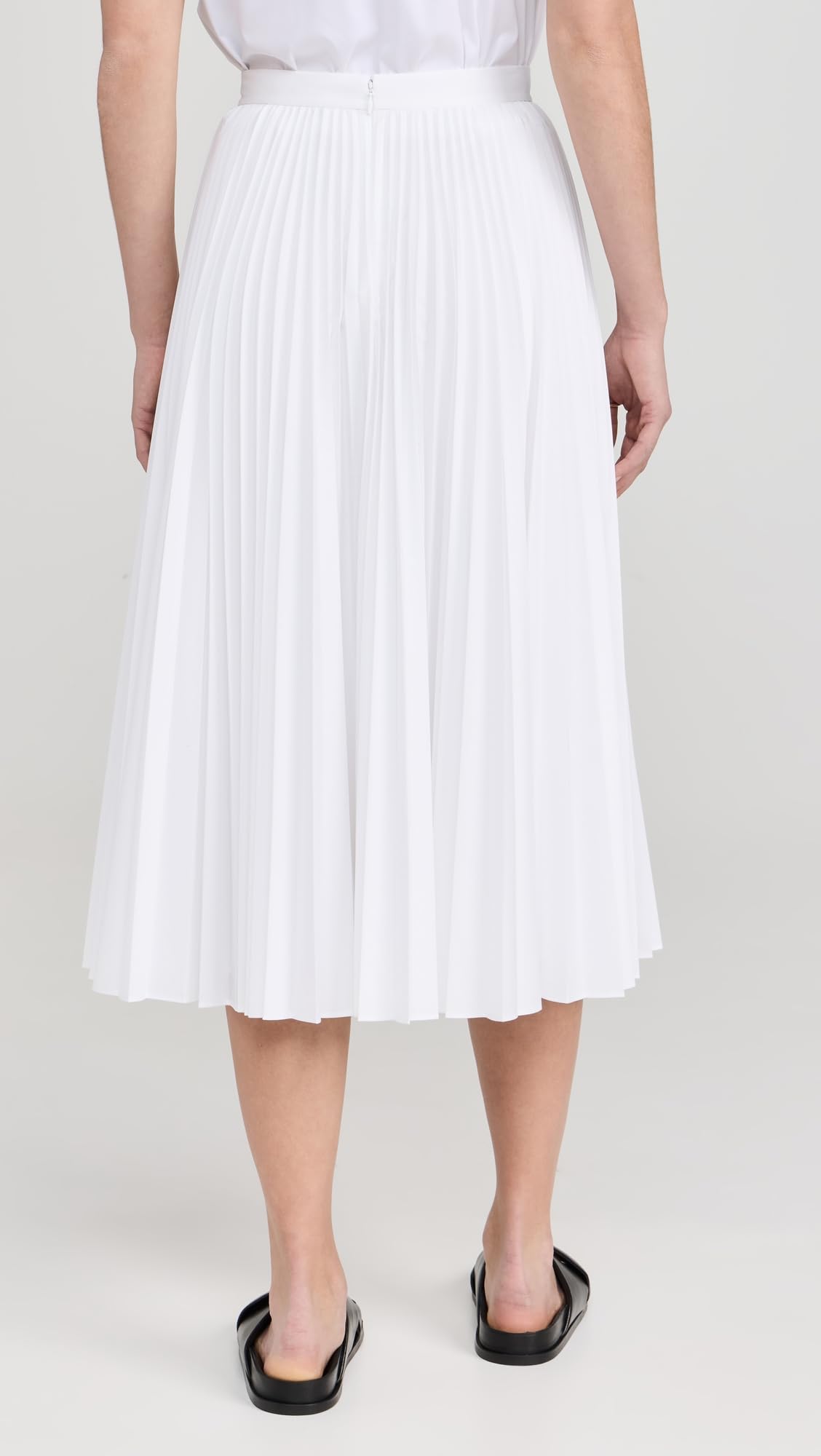 Theory Women's Pleated Midi Skirt - Elegant A-Line Knee-Length Skirt for Office & Casual Wear | Perfect for Work, Dates & Special Occasions