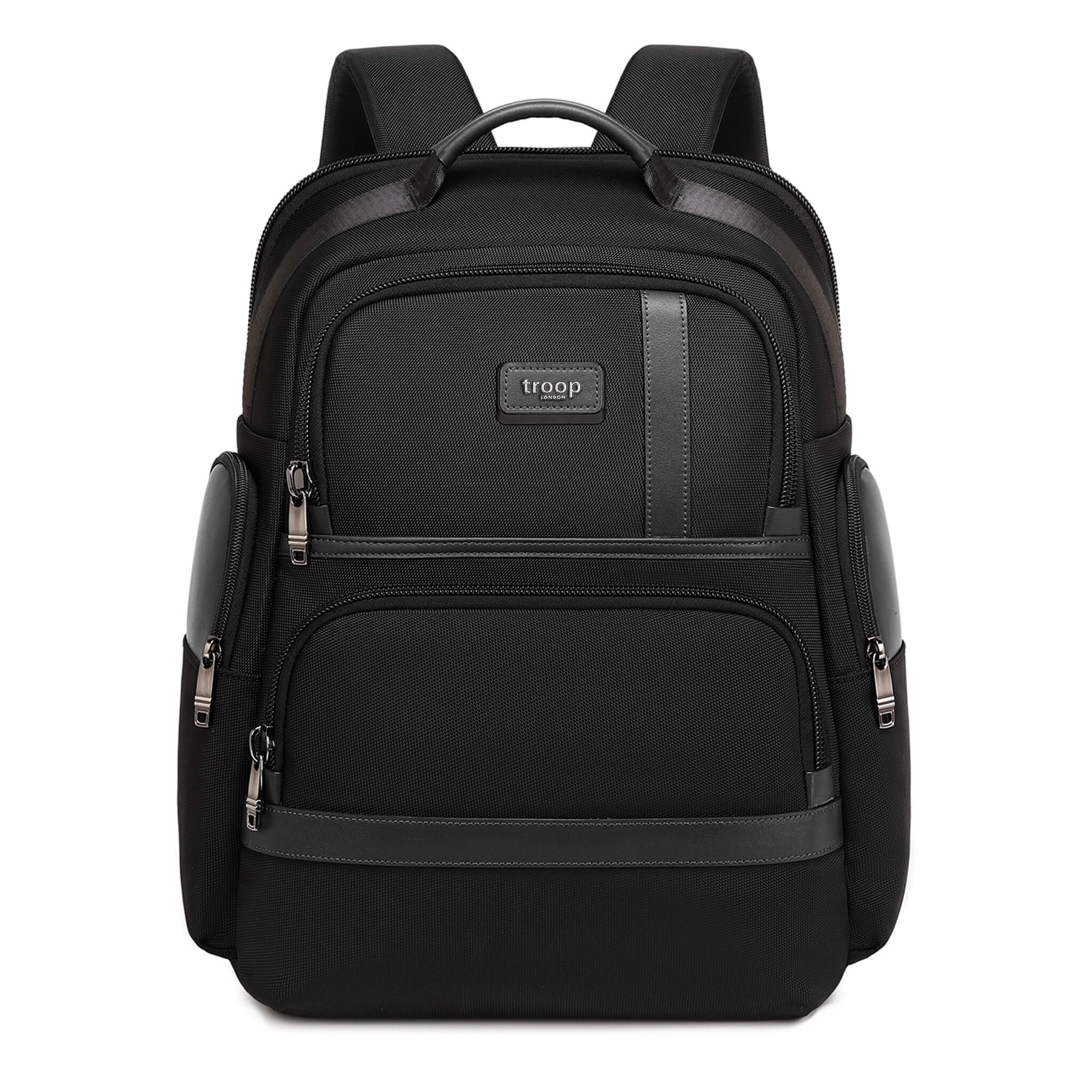 TPB006 Troop London Urban Laptop Backpack - Waterproof 15.6 Inch Business Backpack for Men & Women, Durable College School Backpack with USB Charging Port - Perfect for Work, Travel & Daily Commute