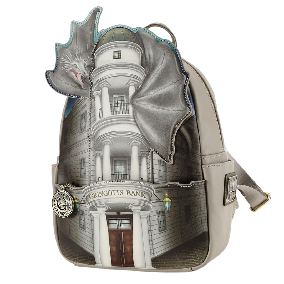Loungefly Harry Potter Gringotts Bank Dragon Crossbody Bag - Official Licensed Wizarding World Merchandise - Perfect for Cosplay, Comic Con & Harry Potter Fans