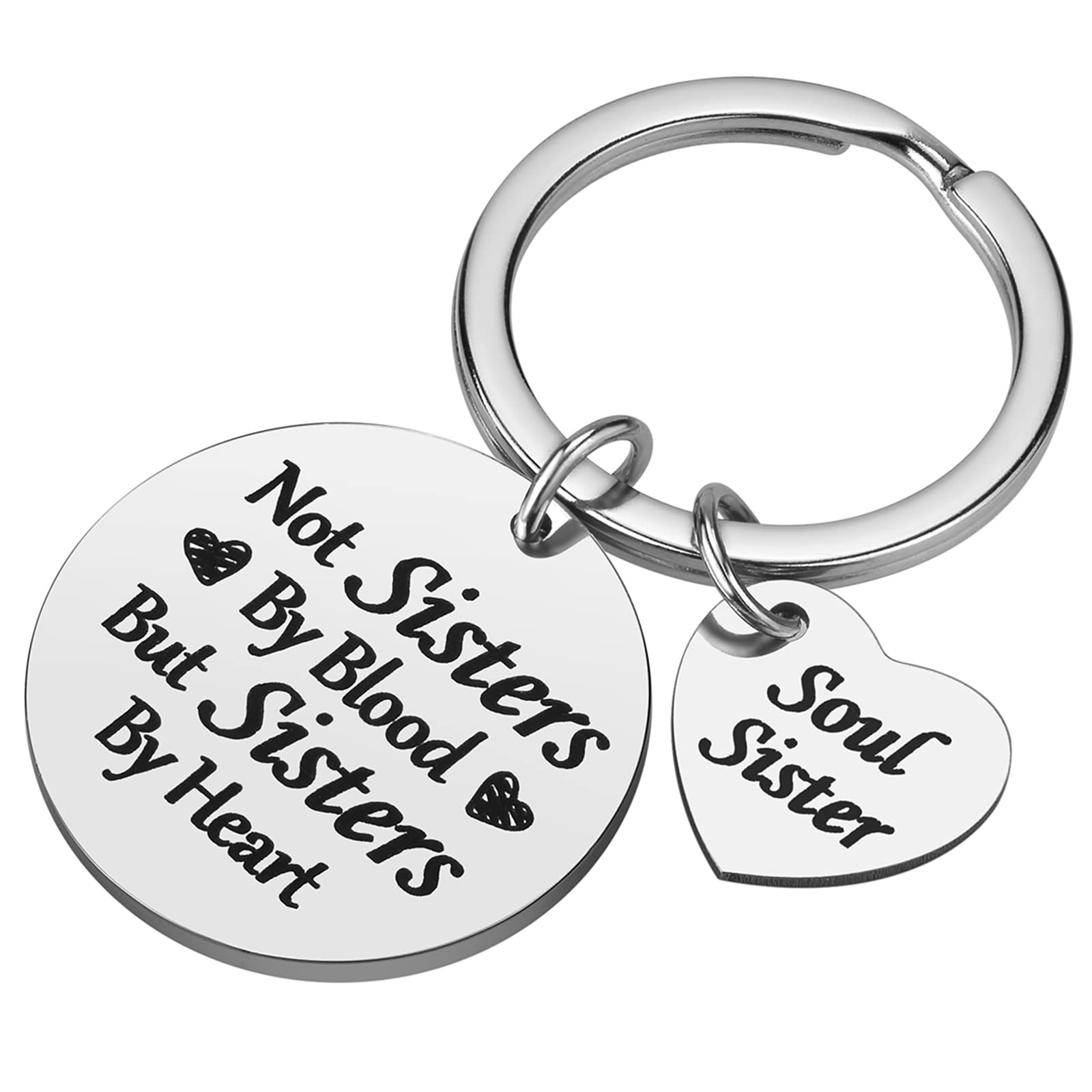 iWenSheng Best Friend Keychain - Heart Shaped Friendship Jewelry Gift for Women, Sister BFF Birthday Present | Perfect for Anniversaries, Graduation, Valentine's Day & Special Occasions