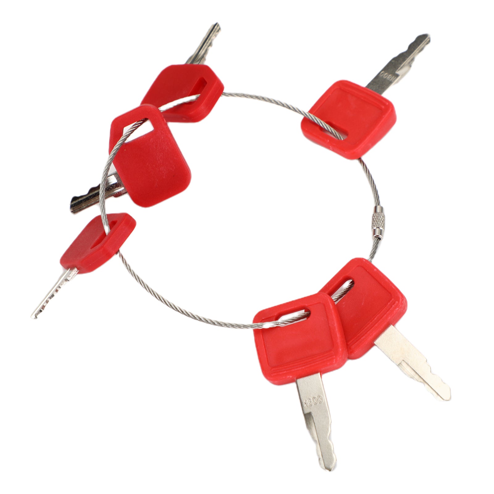 6 Heavy Duty Ignition Keys for John Deere Excavator, Loader & Dozer - Replacement Equipment Keys for Construction Machinery (Worksite, Farm, Industrial Use)