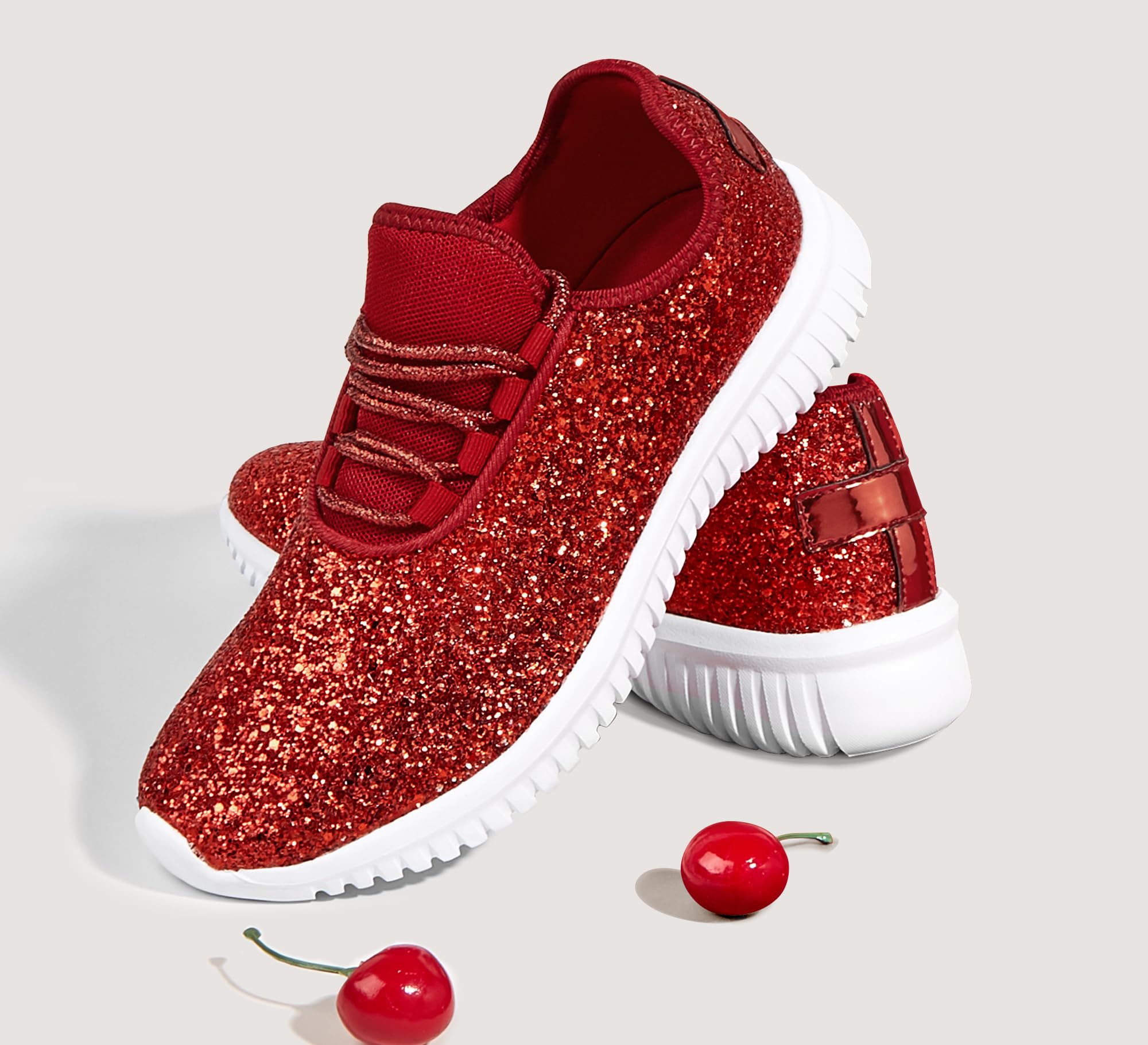 KIP WOK Women's Fashion Glitter Sneakers - Slip On Running Shoes, Lightweight Tennis Walking Shoes for Women - Perfect for Casual Wear, Gym, and Outdoor Activities